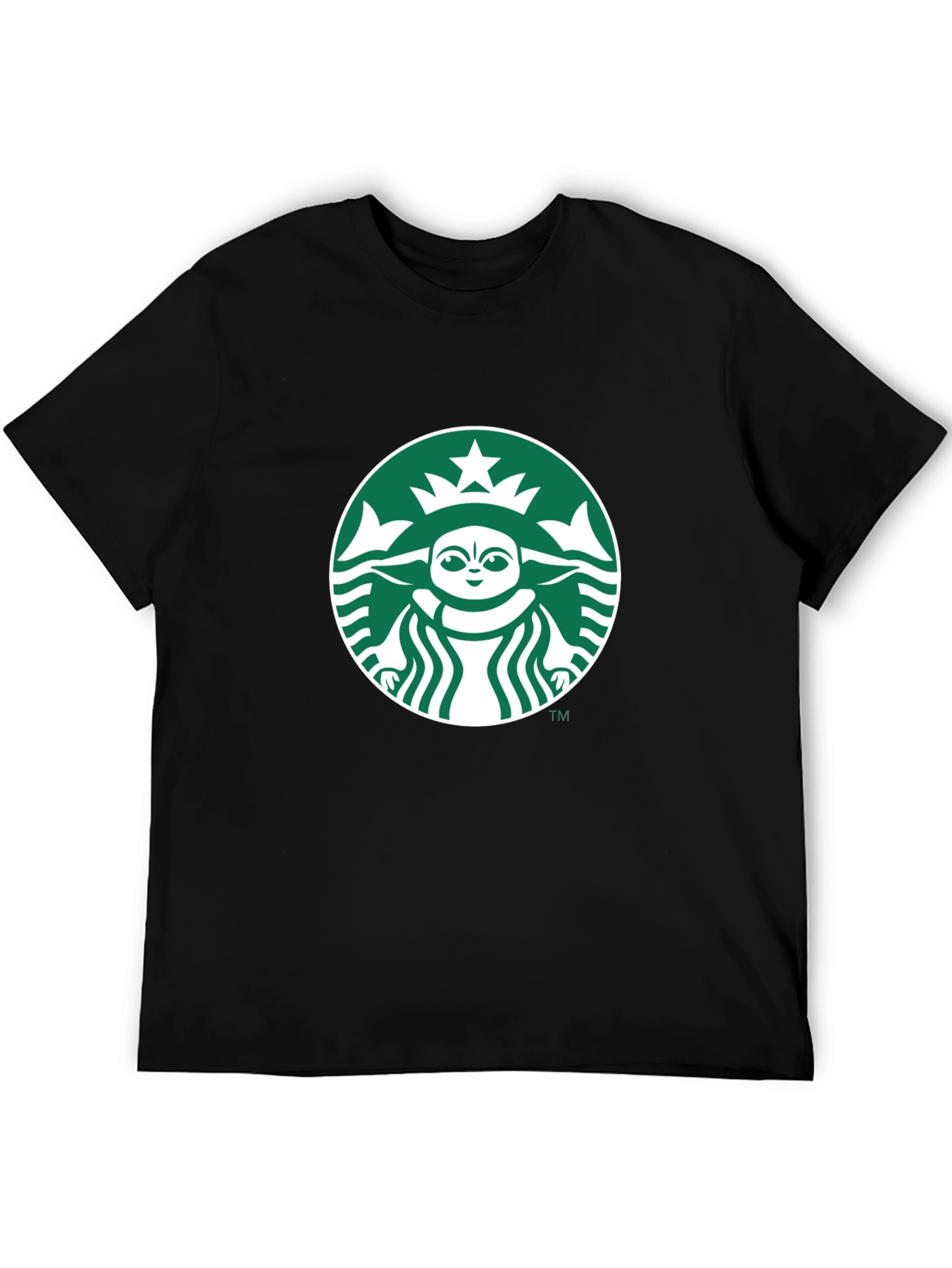 Baby Yoda Starbucks Black T-Shirt