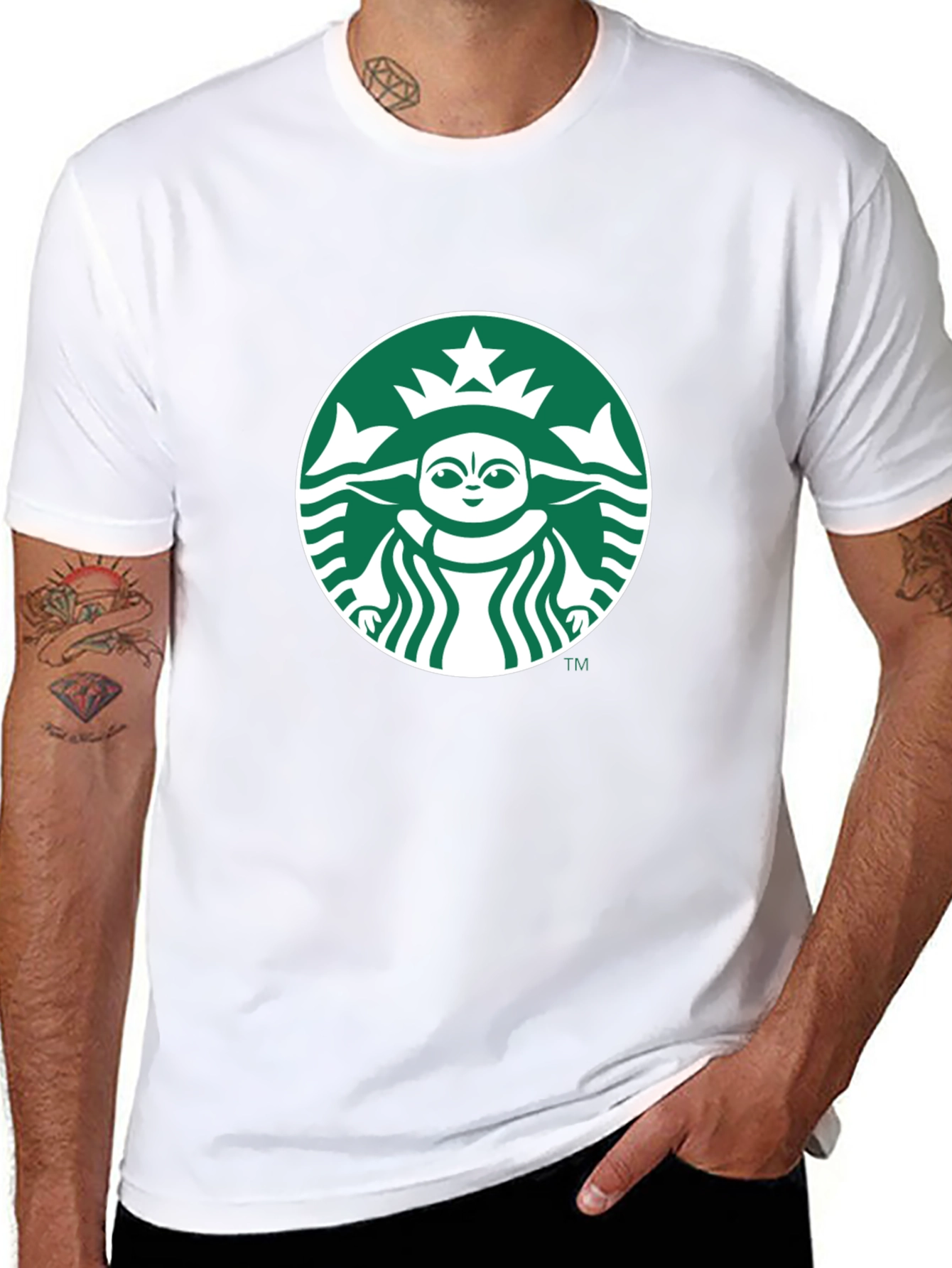 Baby Yoda Starbucks Black T-Shirt
