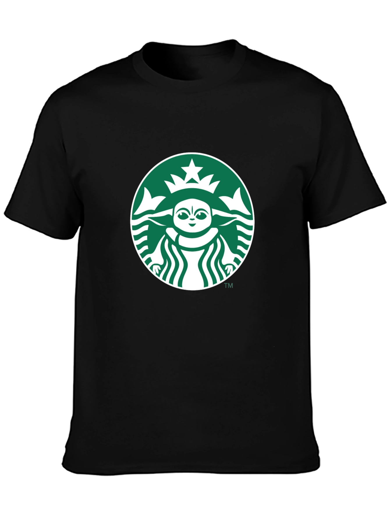 Baby Yoda Starbucks Black T-Shirt