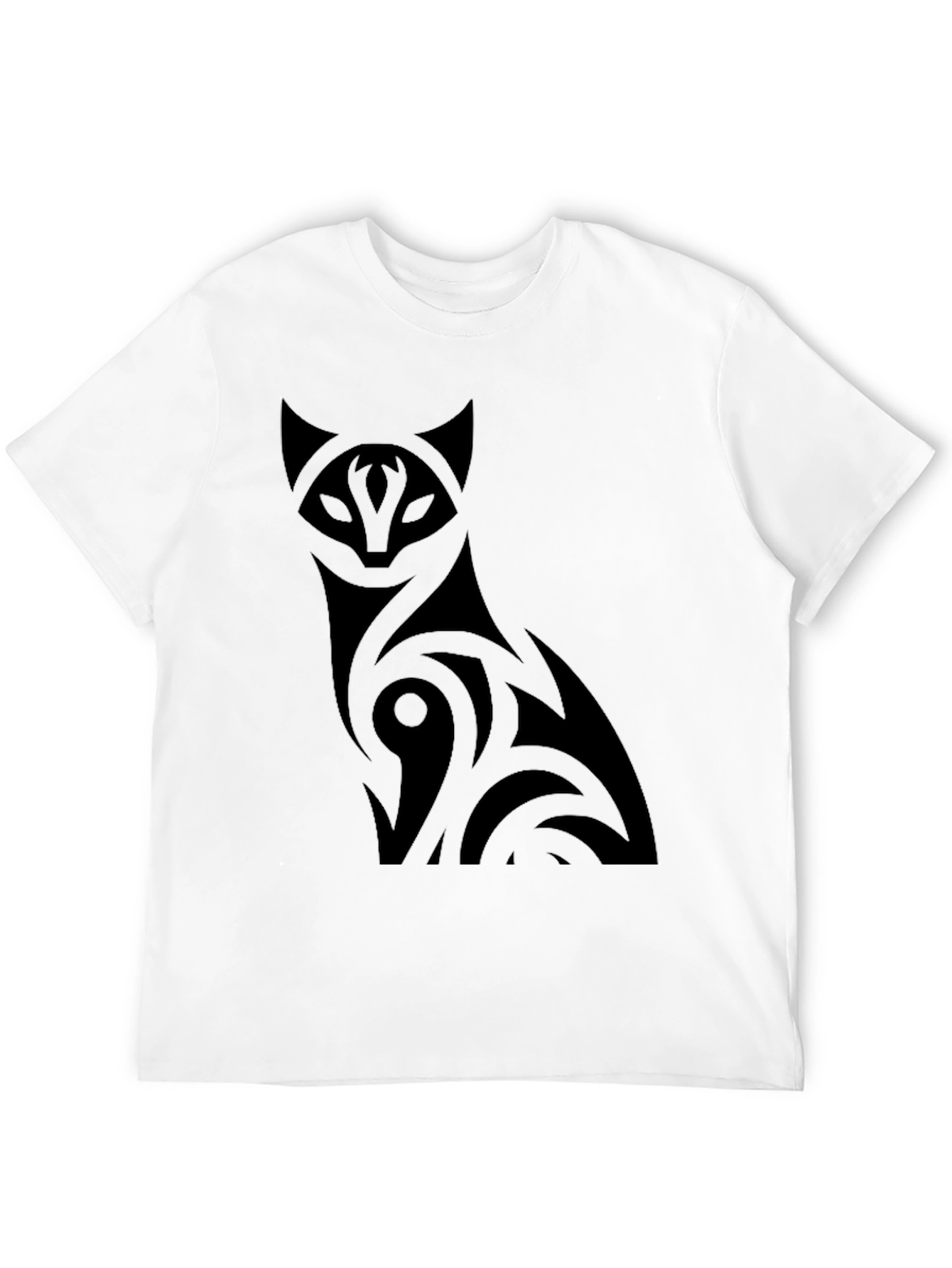 Stylish Black Cat Graphic T-Shirt