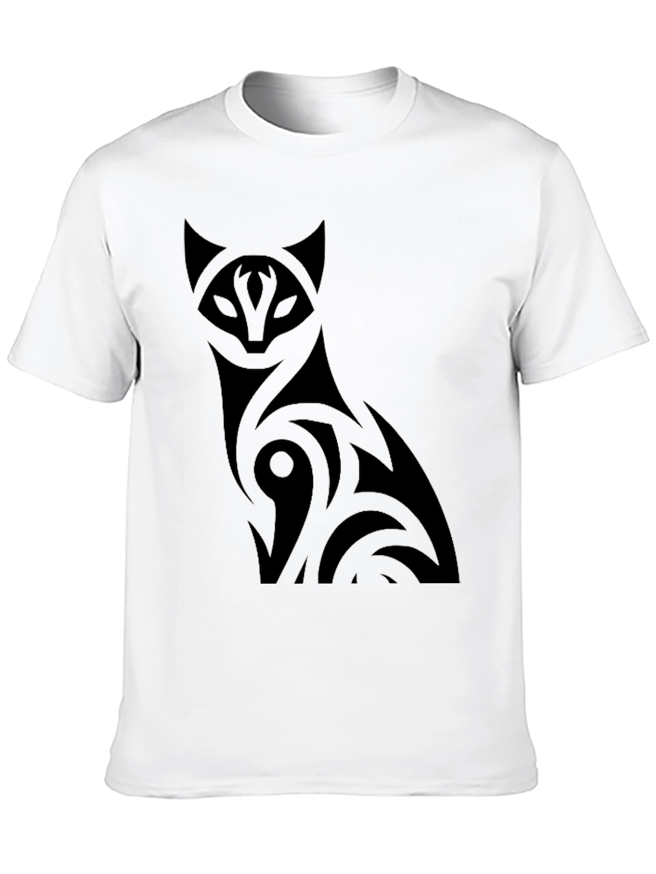 Stylish Black Cat Graphic T-Shirt