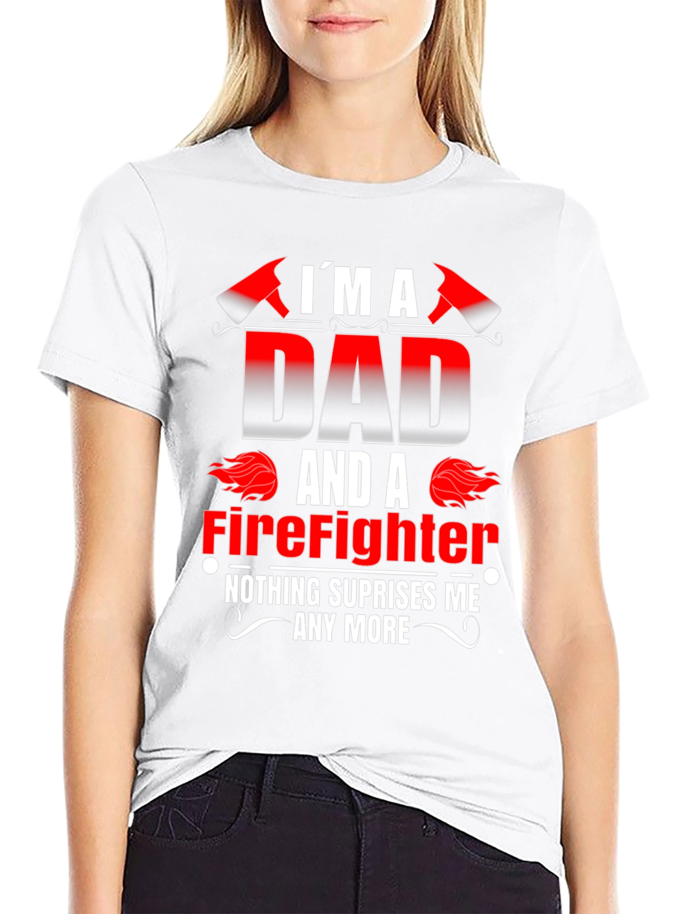Dad Firefighter Graphic Tee - Novelty Gift