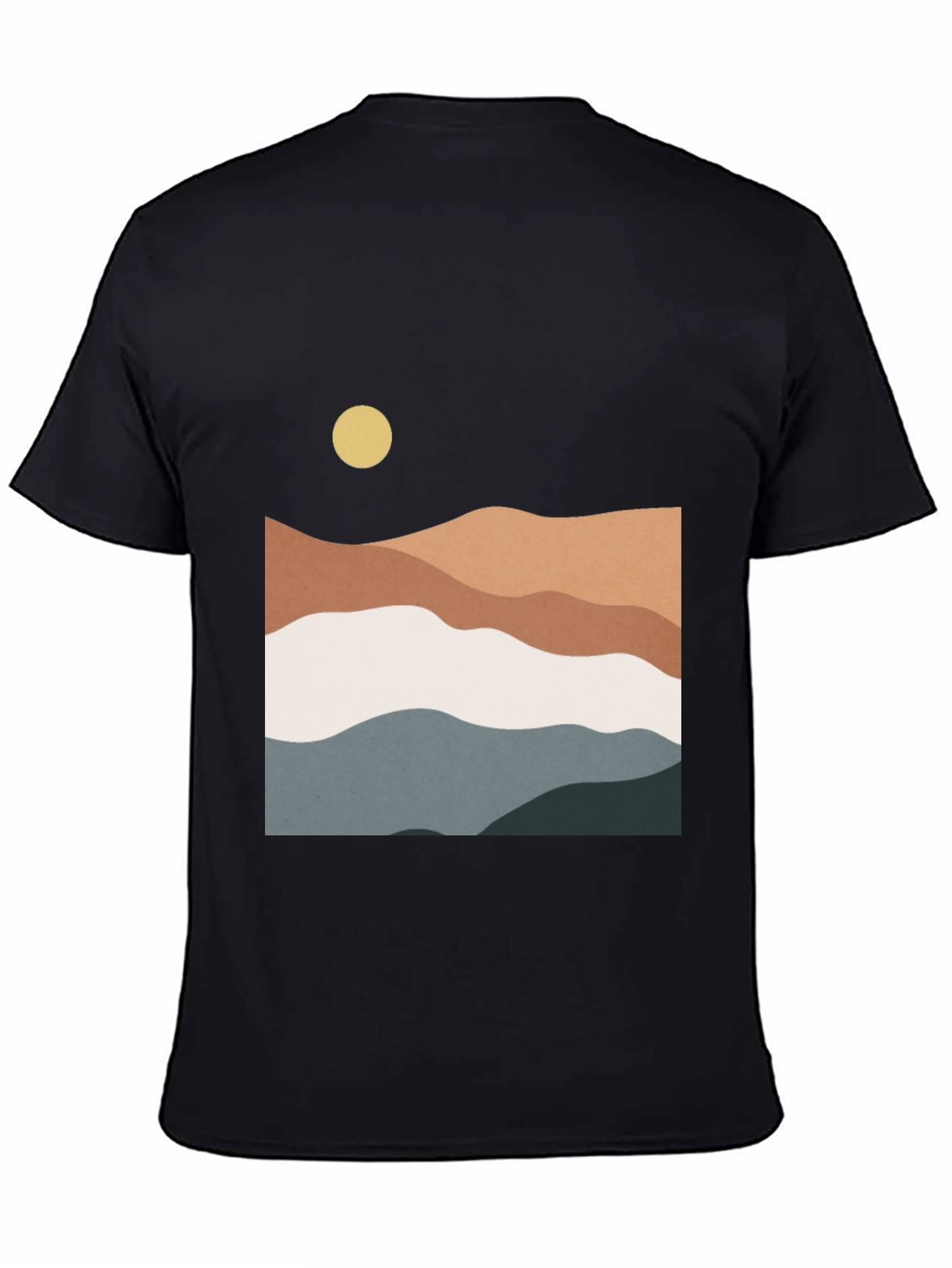 Abstract Landscape Graphic Tee - Modern Style