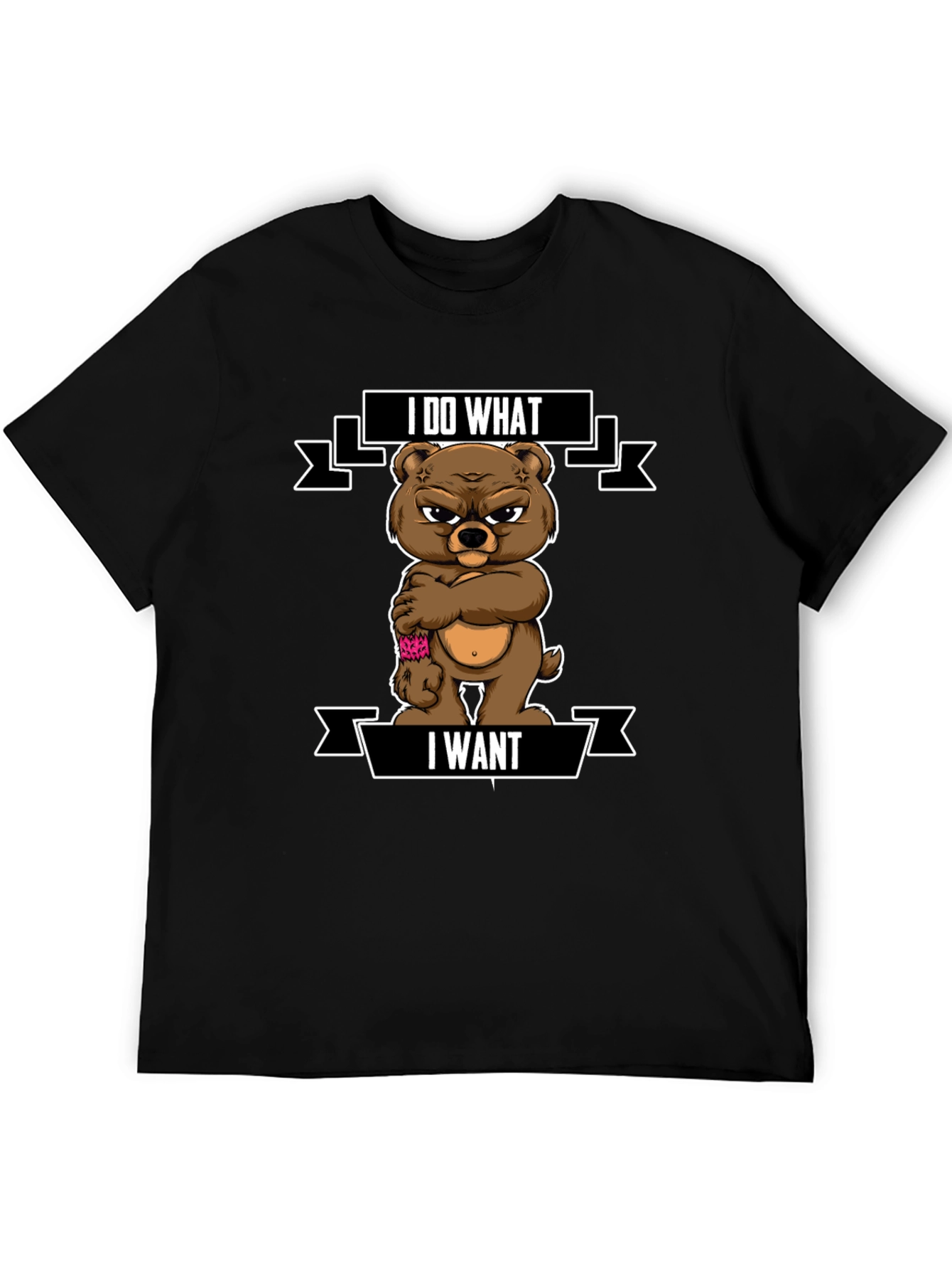 I Do What I Want Funny Bear Graphic T-Shirt