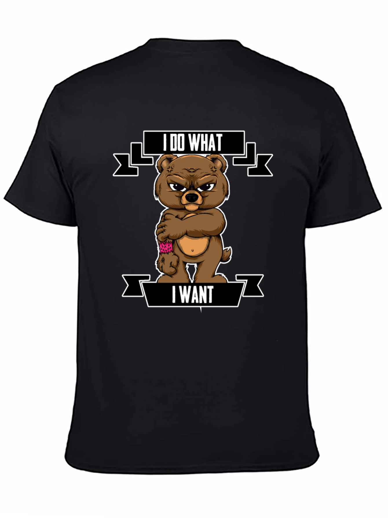 I Do What I Want Funny Bear Graphic T-Shirt