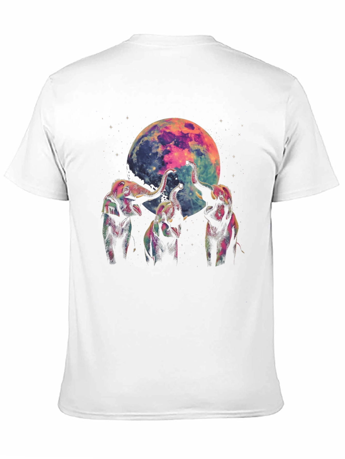 Elephant Moon Graphic Tee - Black Cotton Comfort