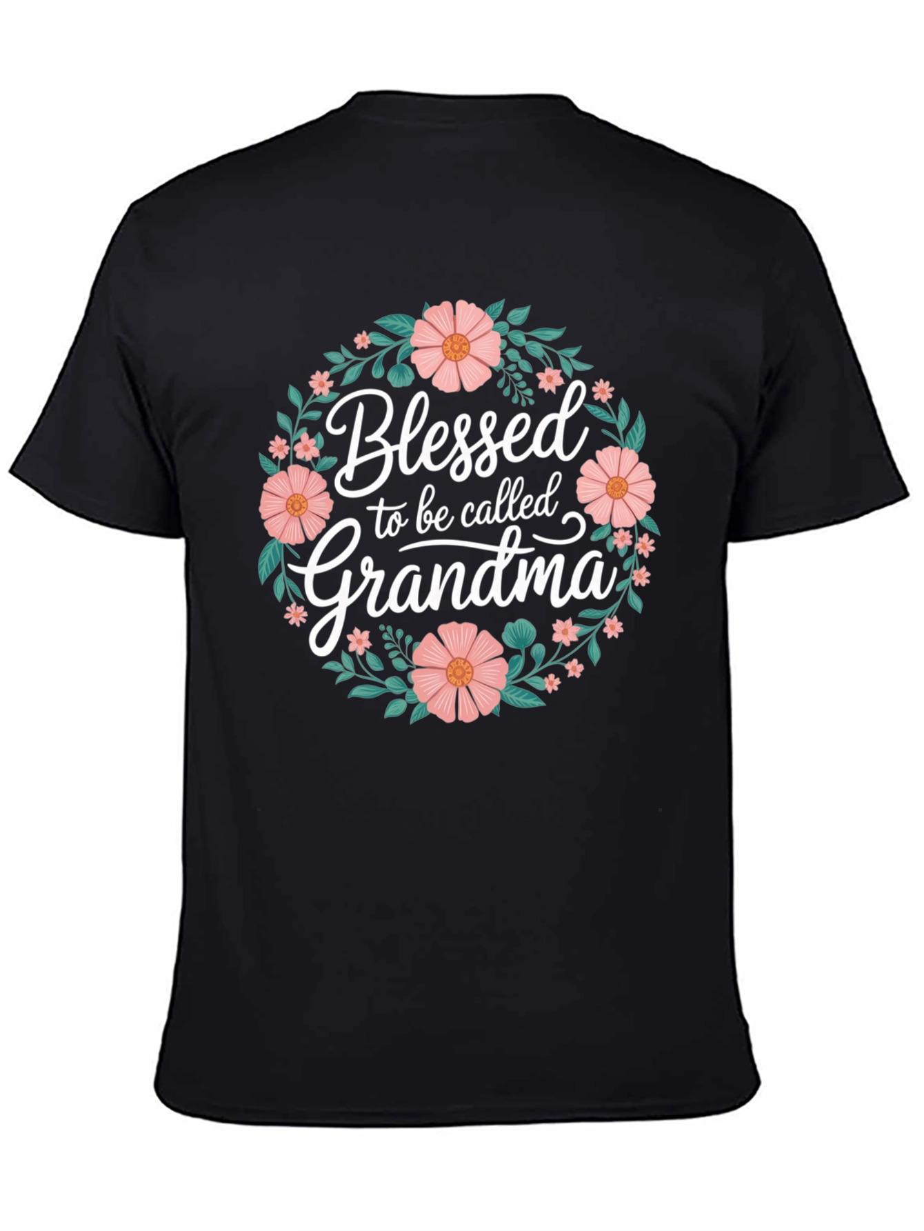 Blessed Grandma Floral Graphic T-Shirt