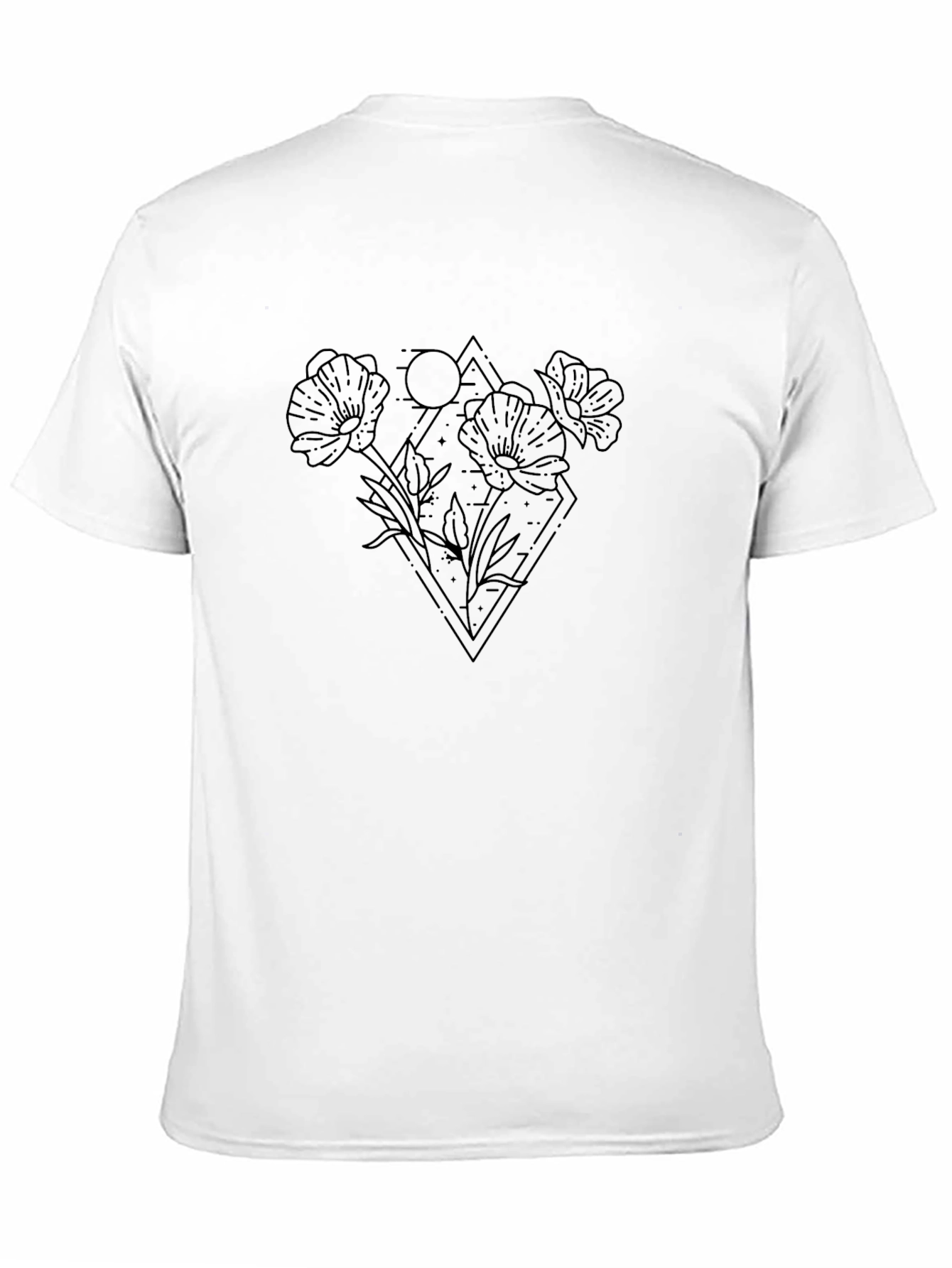 Black Floral Diamond Graphic Tee