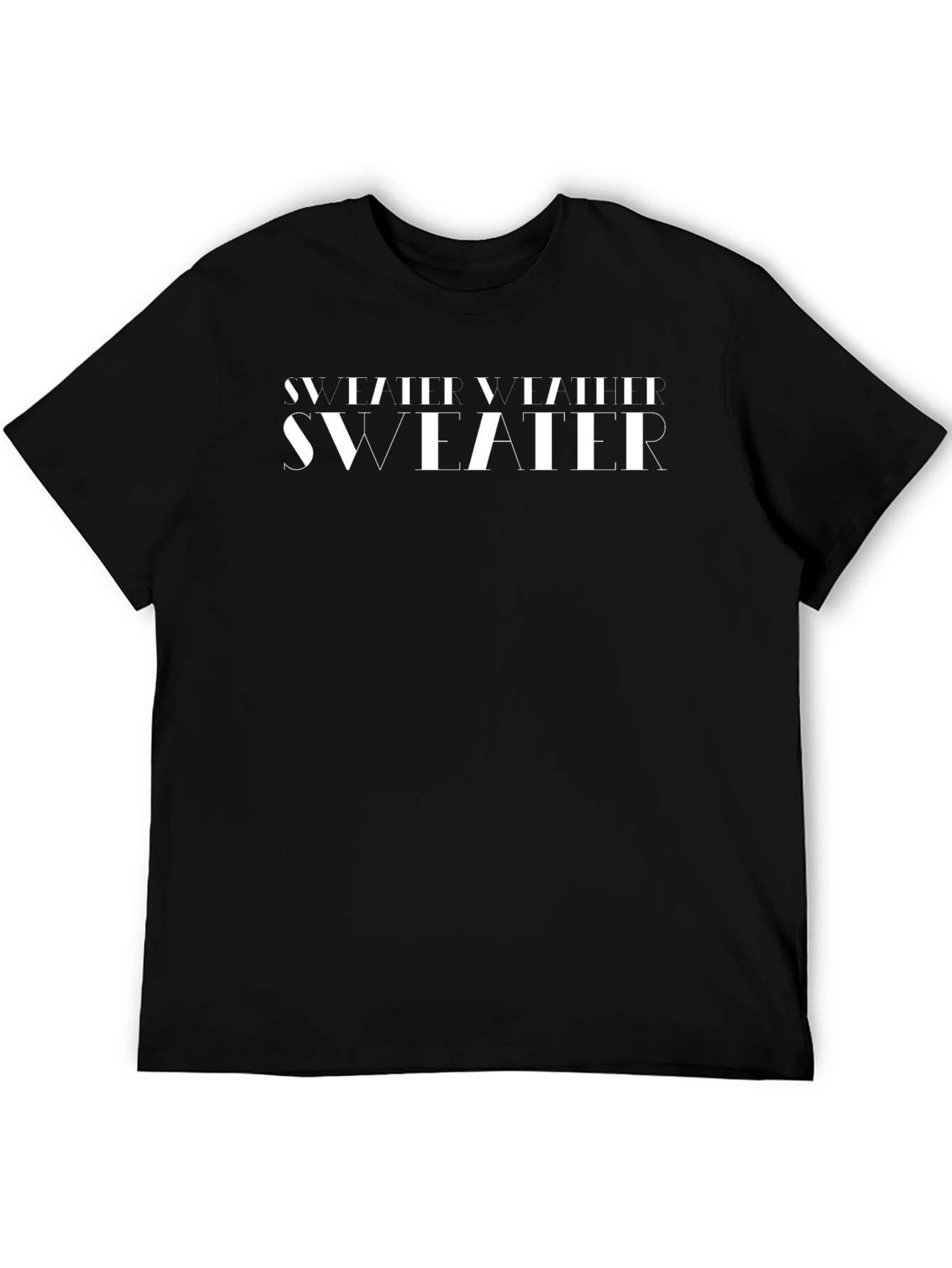 Stylish Sweater Weather Black Graphic T-Shirt