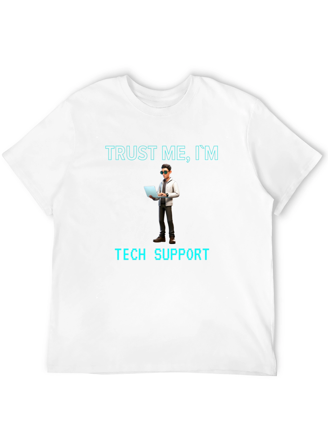 Trust Me Im Tech Support Black T-Shirt