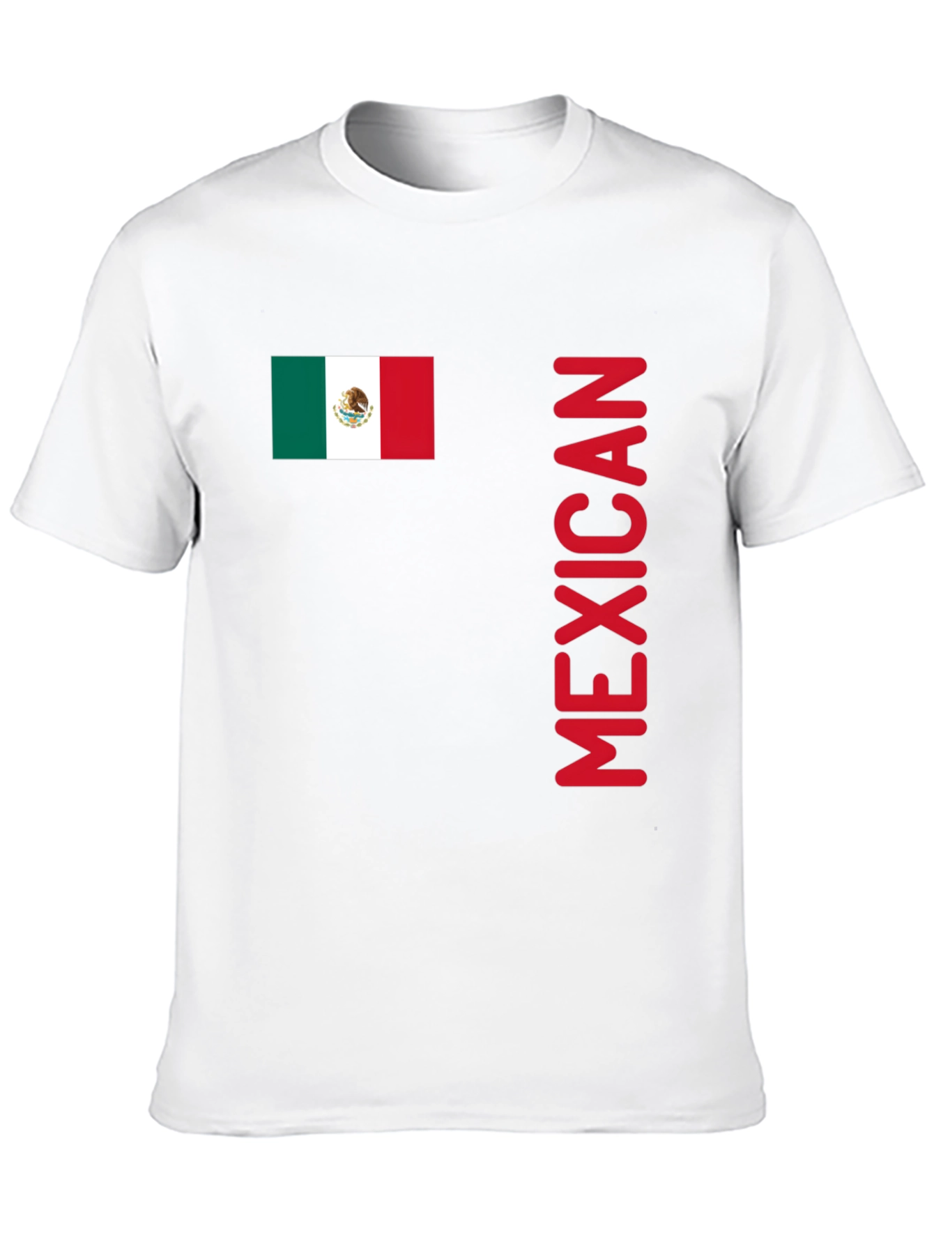 Mexican Flag T-Shirt - Red Lettering