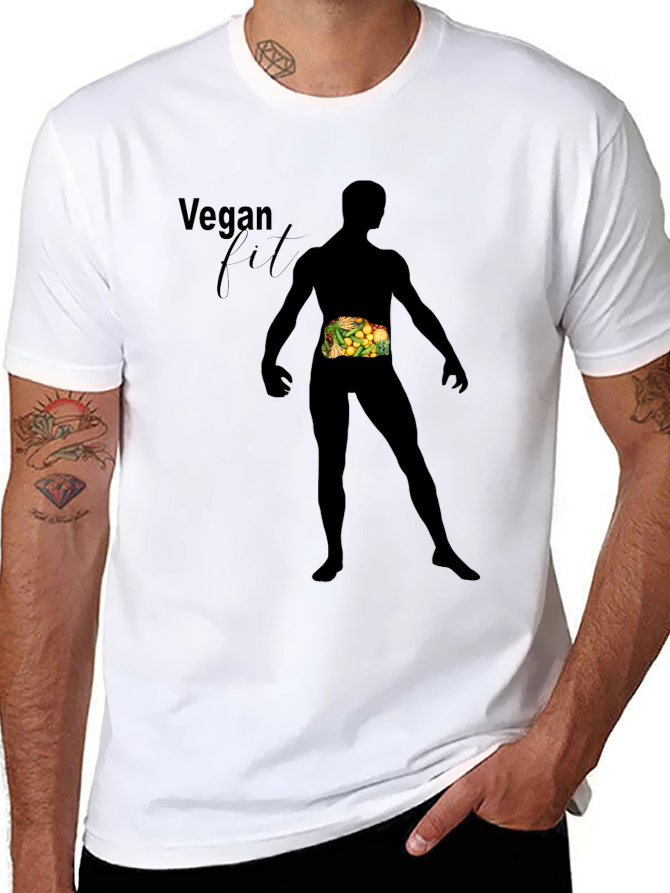 Vegan Fit Black T-Shirt