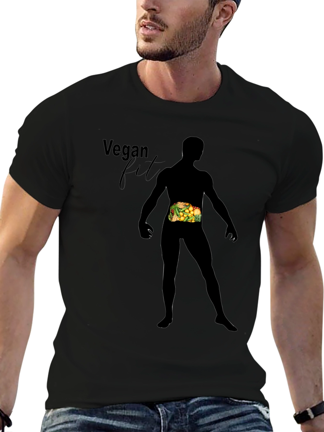 Vegan Fit Black T-Shirt