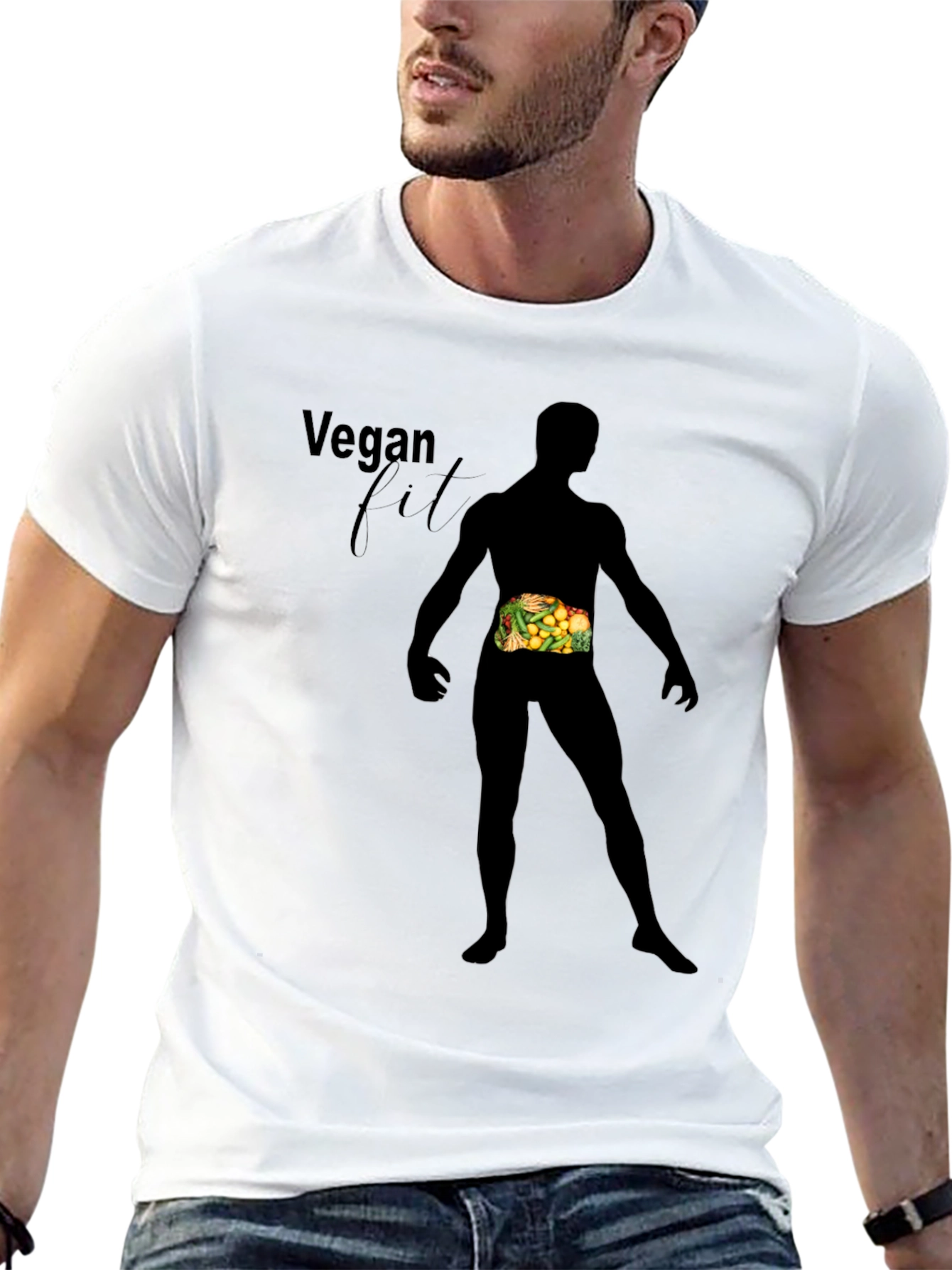 Vegan Fit Black T-Shirt