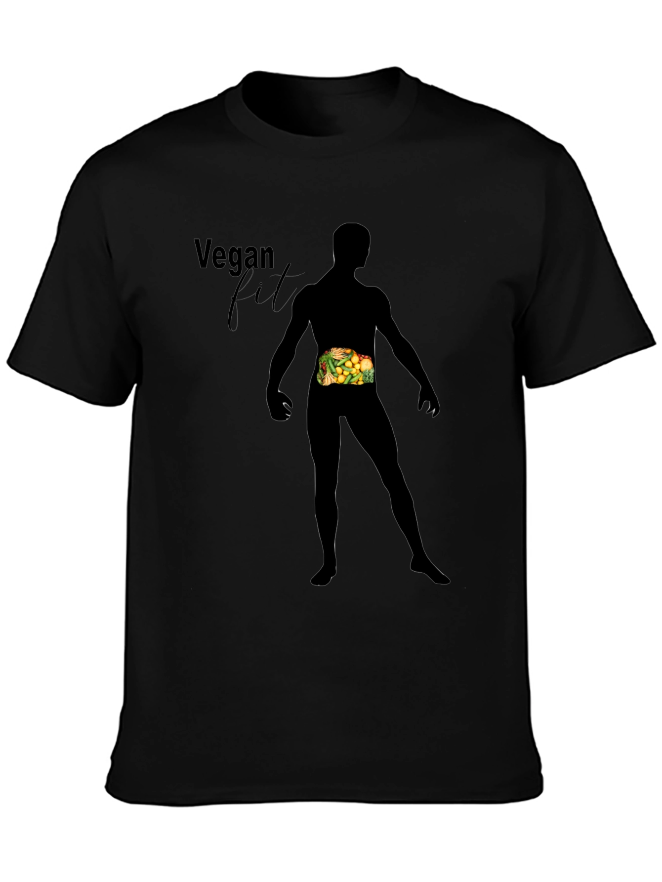 Vegan Fit Black T-Shirt