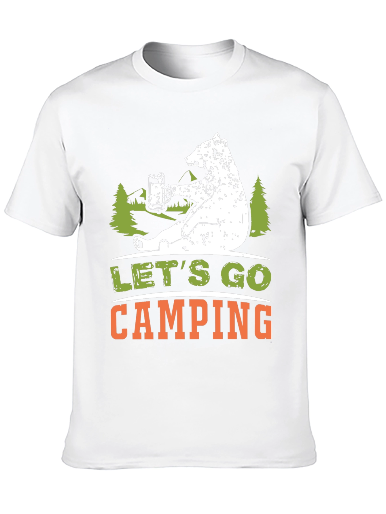 Lets Go Camping Bear Graphic Tee