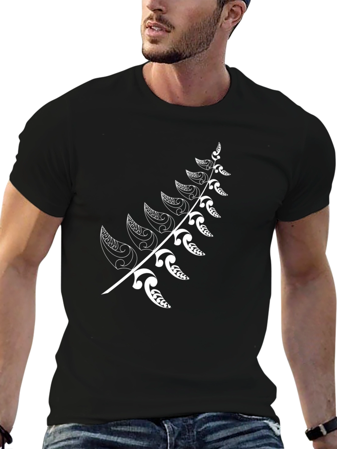 Maori Fern Black T-Shirt