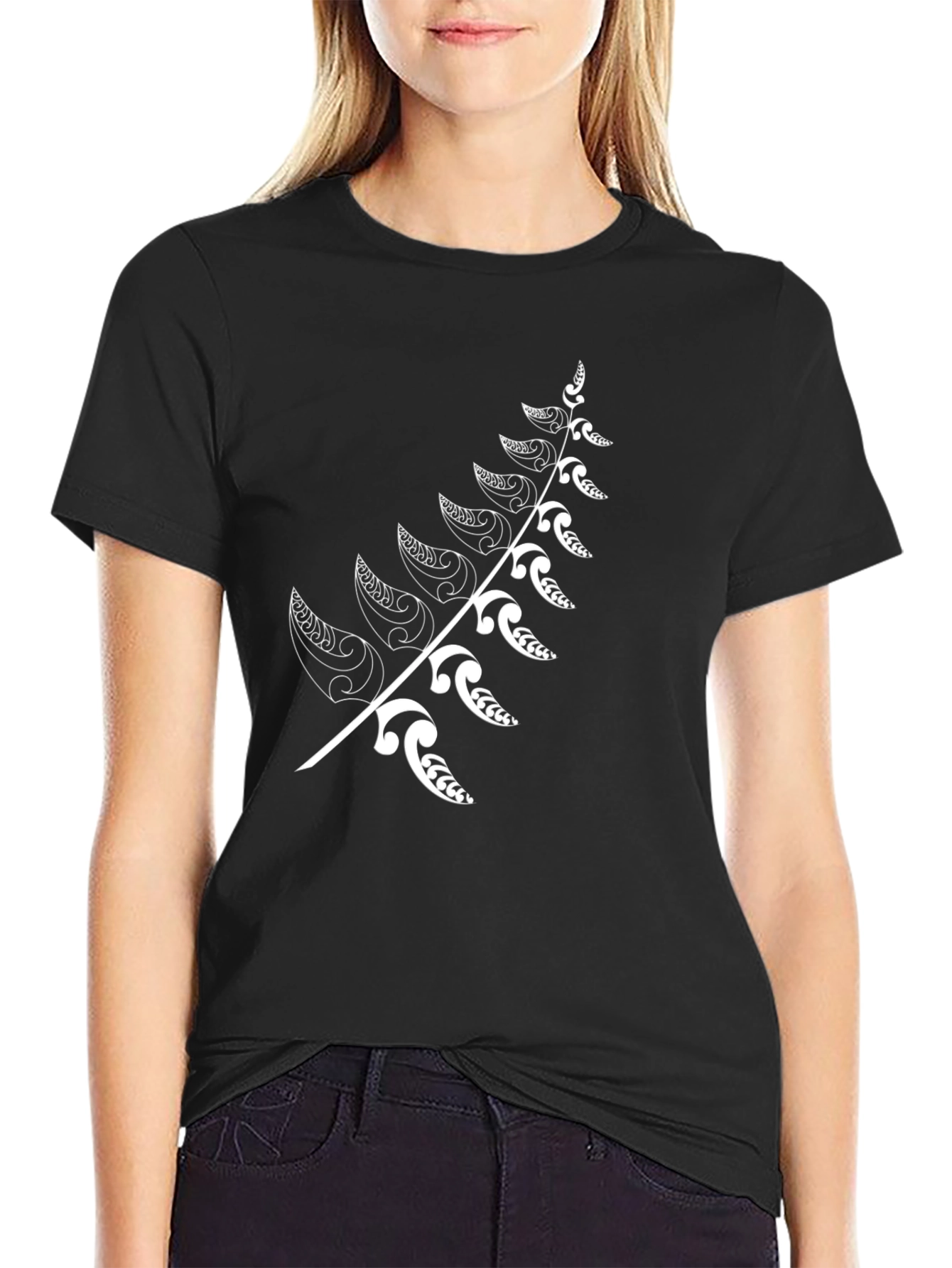 Maori Fern Black T-Shirt
