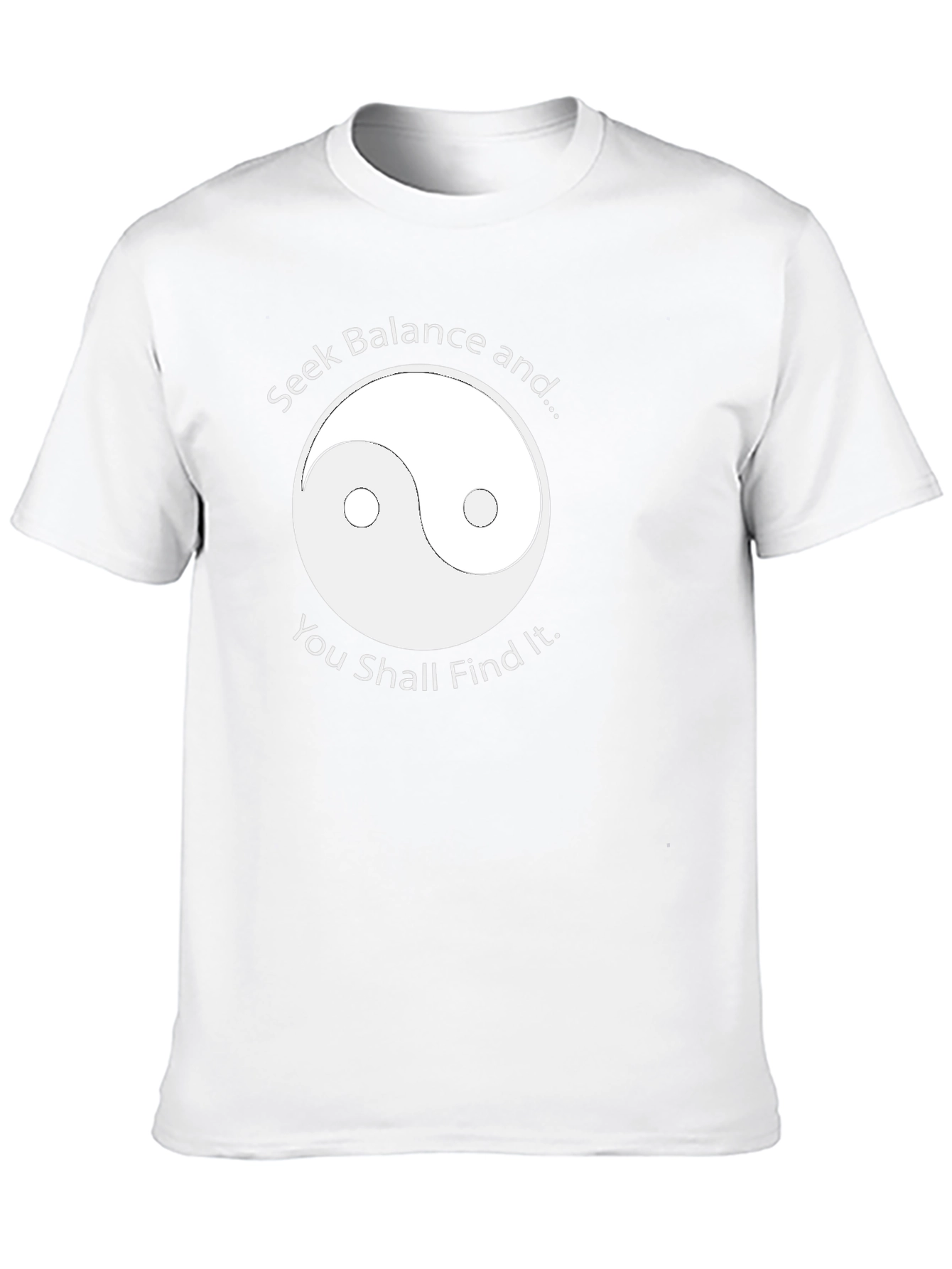 Yin Yang Balance Graphic Tee - Black T-Shirt