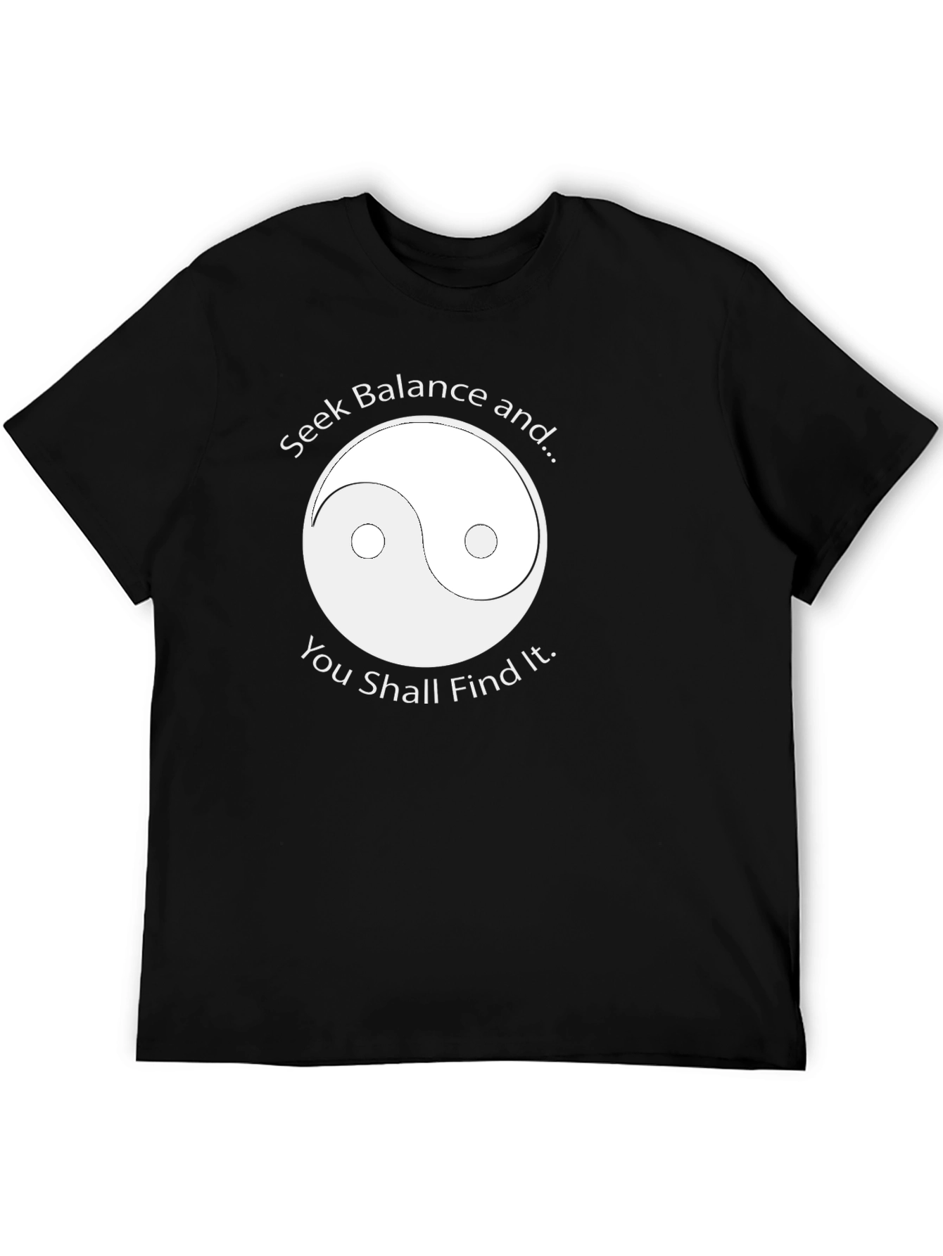 Yin Yang Balance Graphic Tee - Black T-Shirt