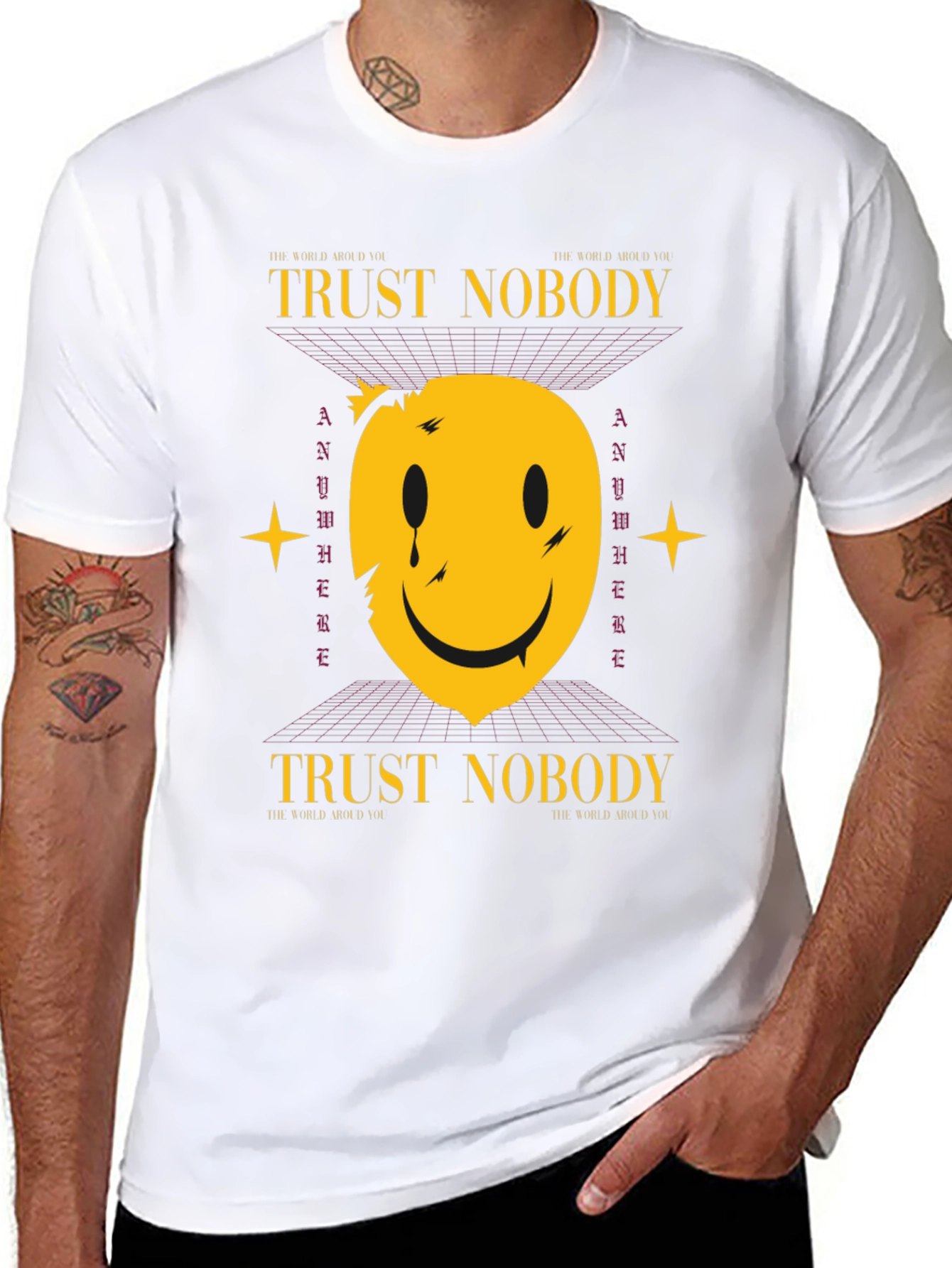 Trust Nobody Graphic T-Shirt - Trendy Streetwear