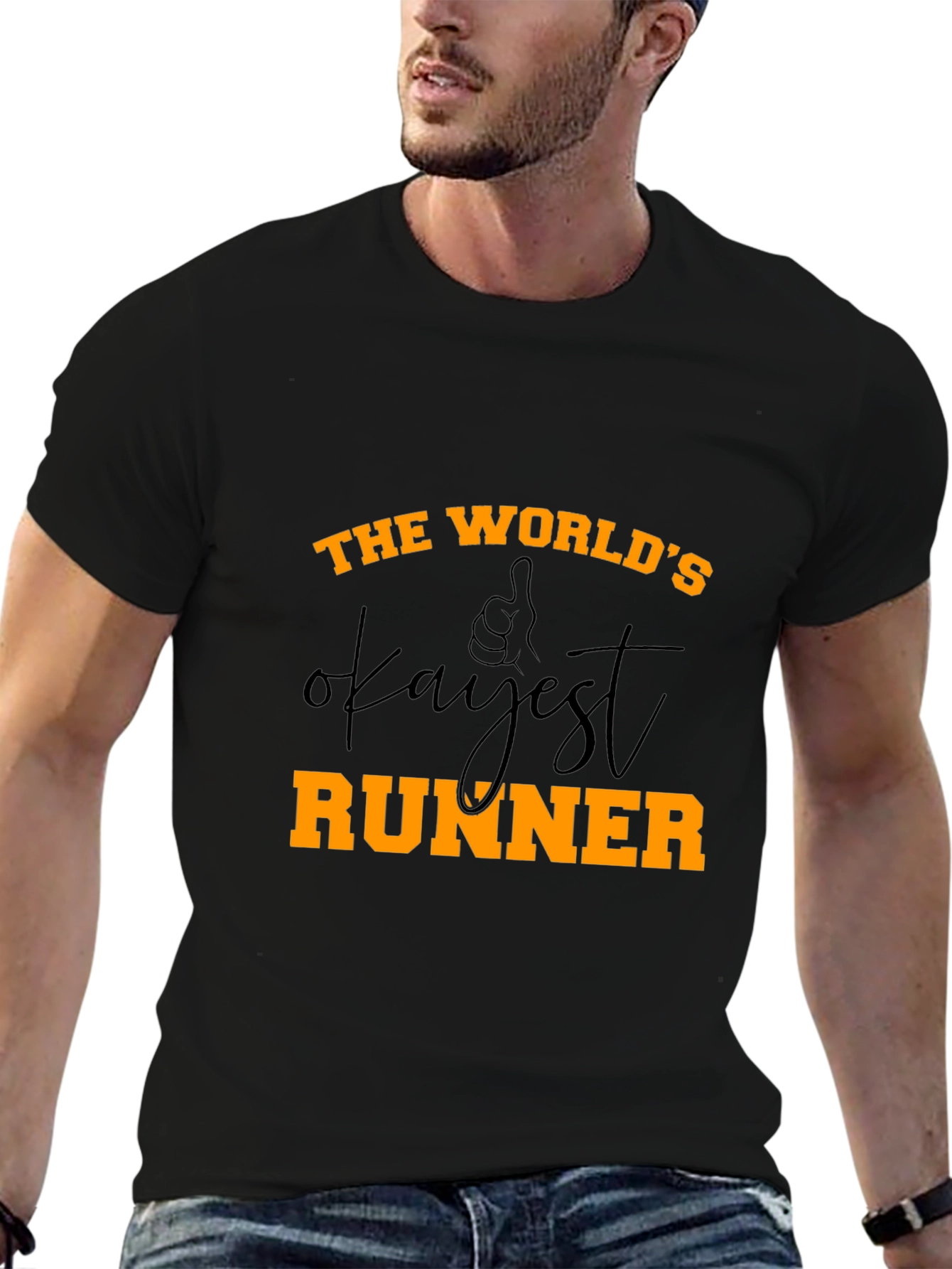 Worlds Okayest Runner - Novelty Graphic T-Shirt