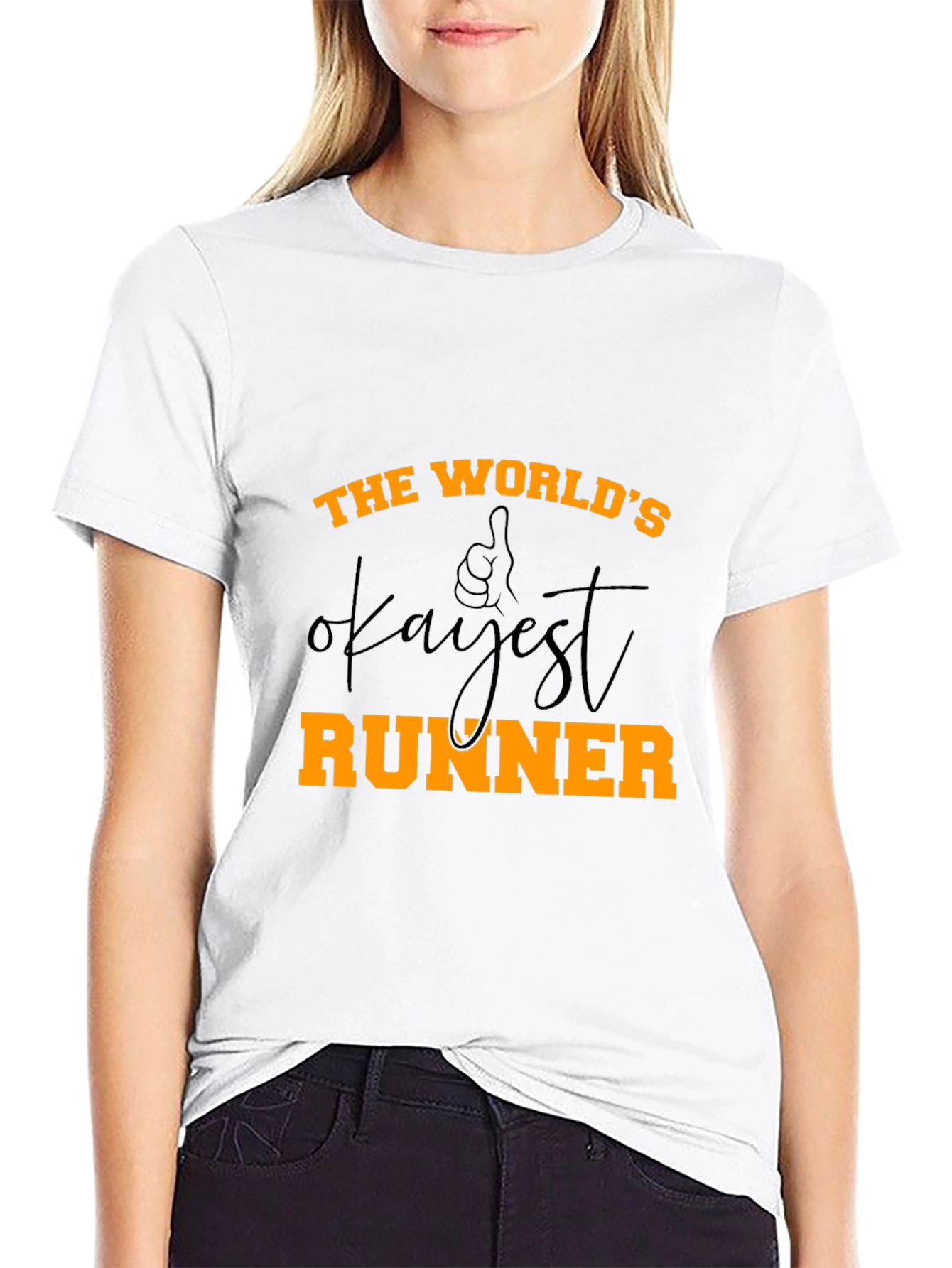 Worlds Okayest Runner - Novelty Graphic T-Shirt