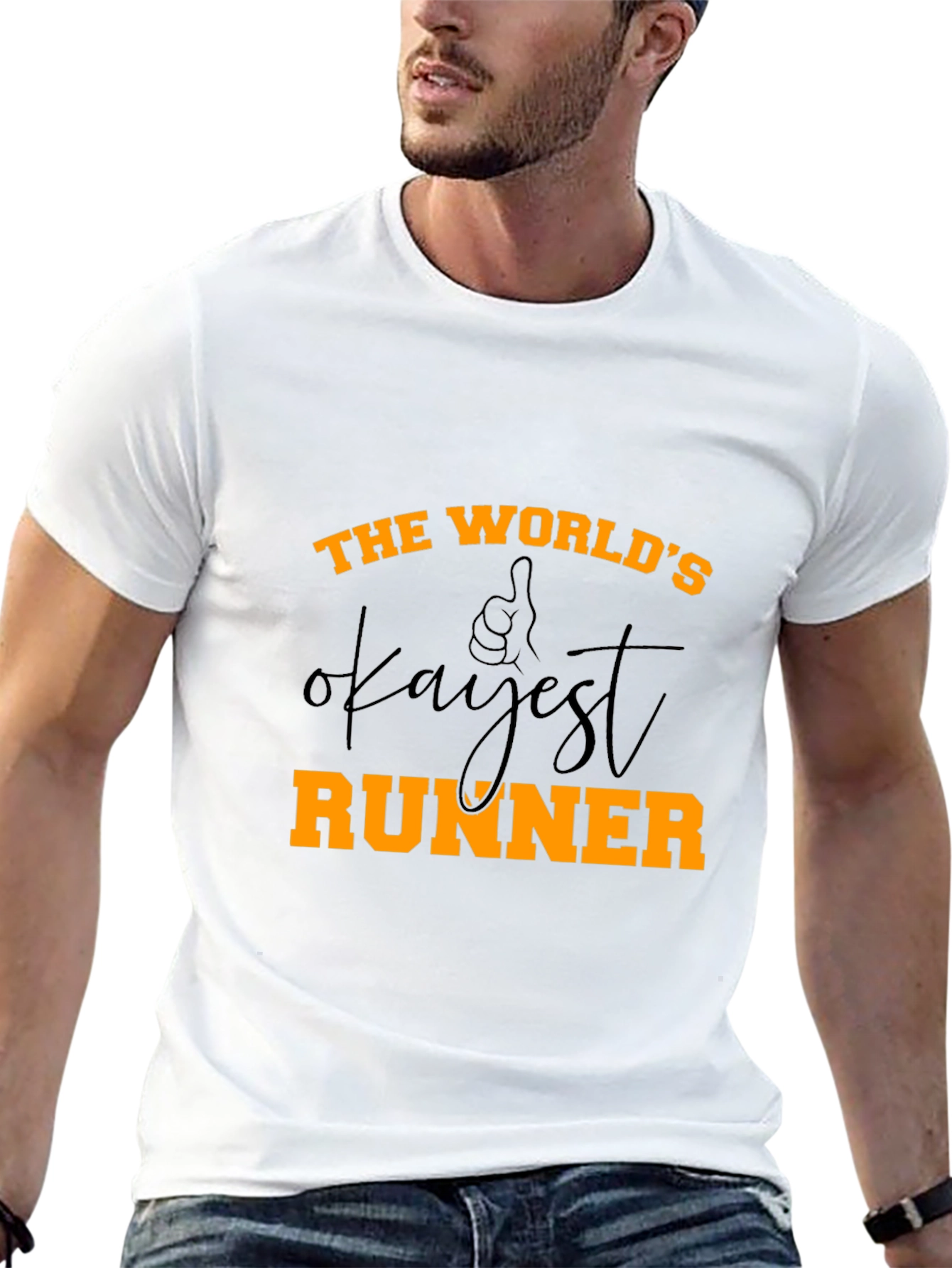 Worlds Okayest Runner - Novelty Graphic T-Shirt