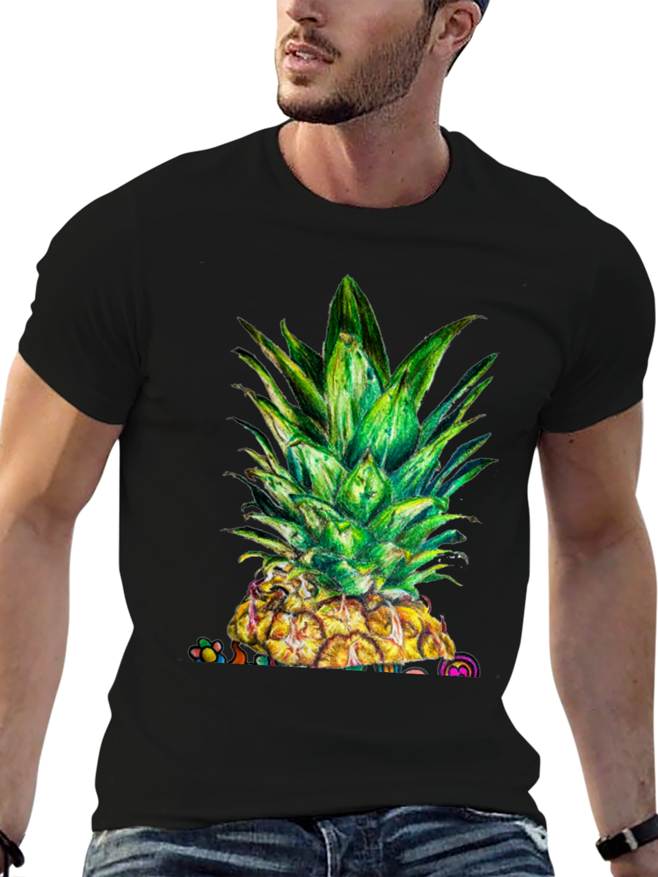 Pineapple Graphic Tee - Unique Fruit Design