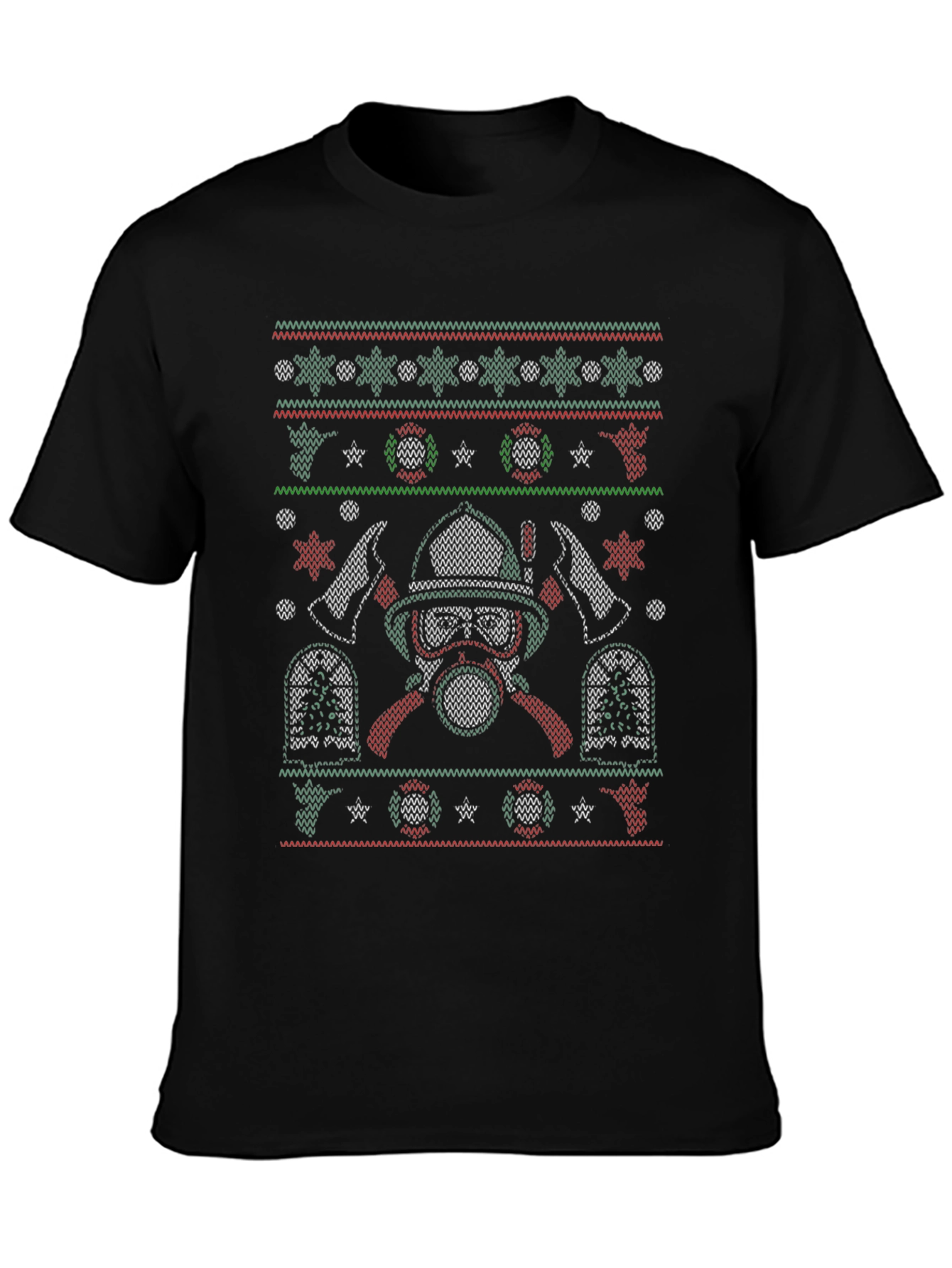 Firefighter Ugly Christmas Sweater T-Shirt