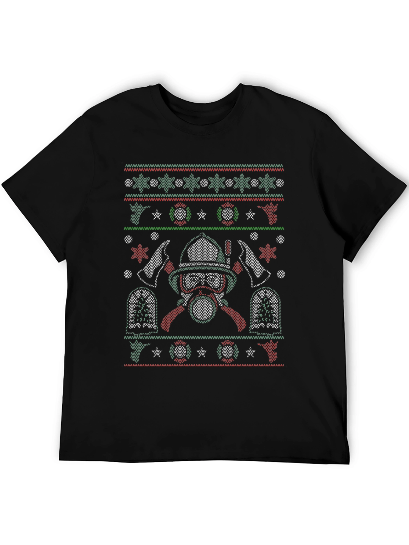 Firefighter Ugly Christmas Sweater T-Shirt