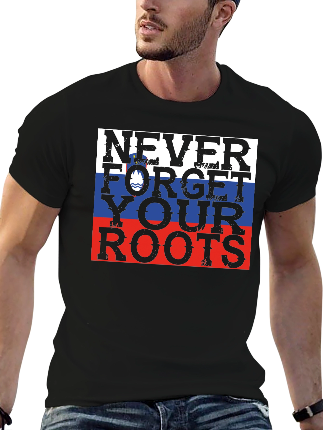Never Forget Your Roots Slovenia Flag T-Shirt