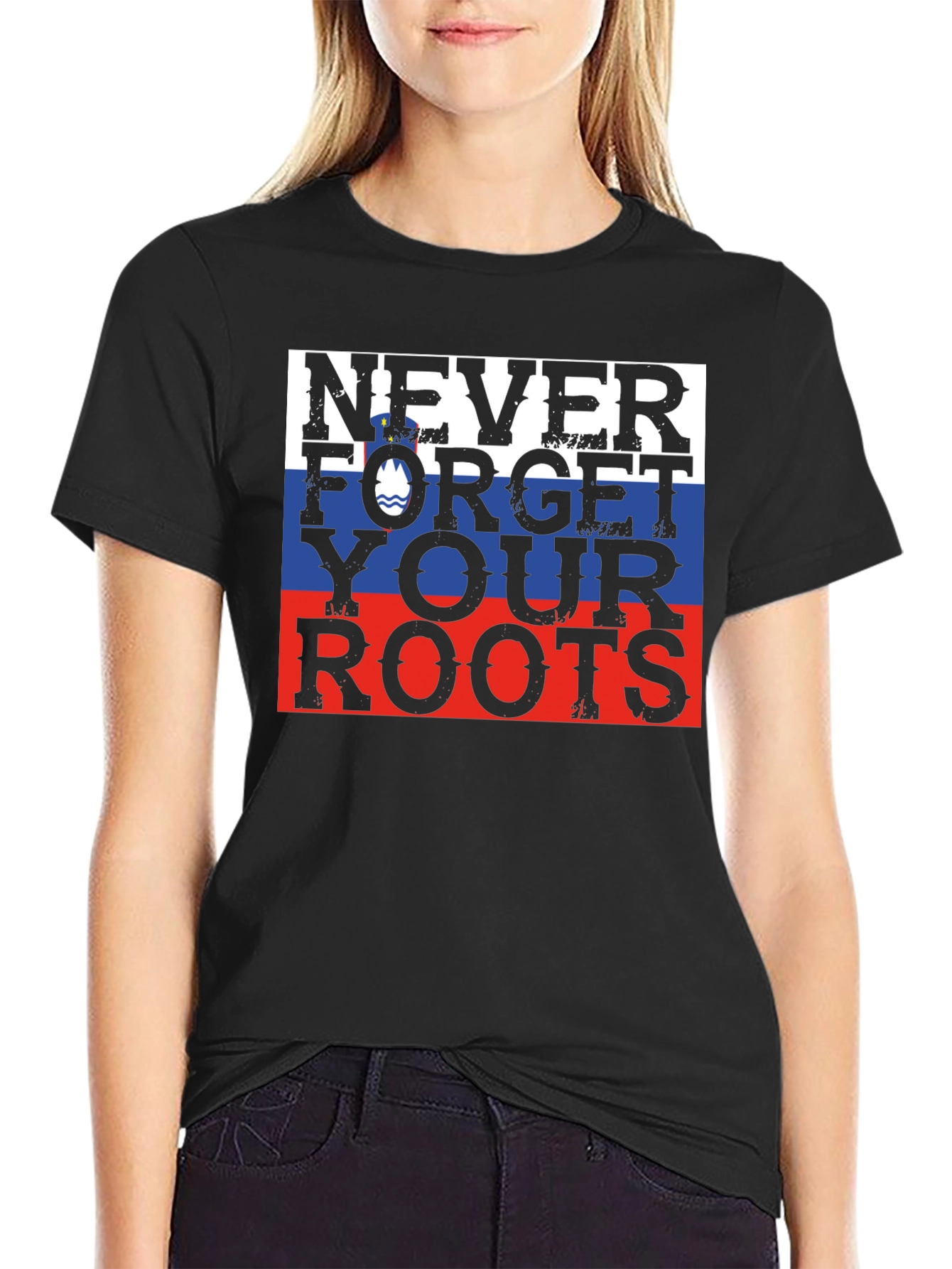 Never Forget Your Roots Slovenia Flag T-Shirt
