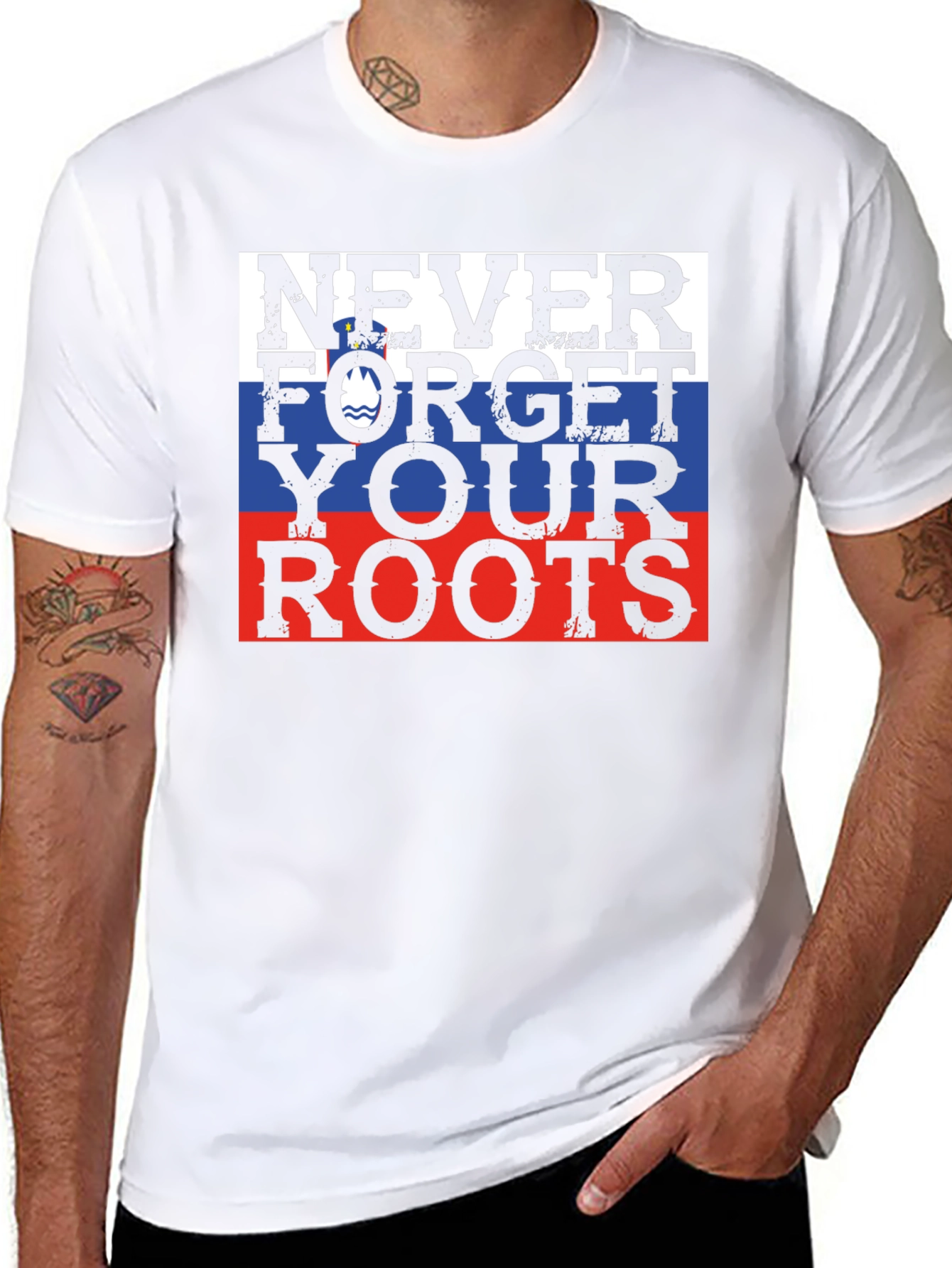 Never Forget Your Roots Slovenia Flag T-Shirt