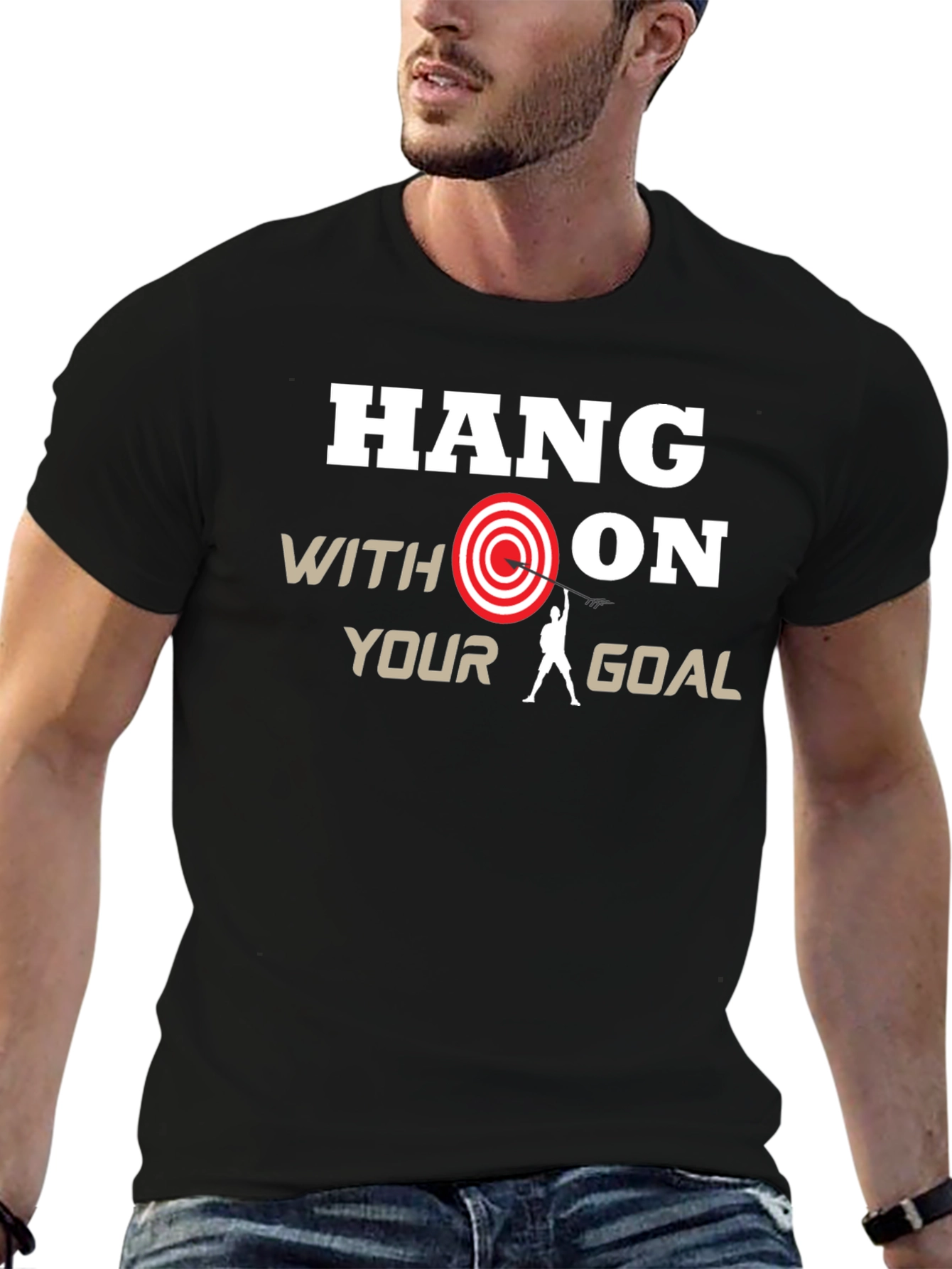 Hang On Your Goal T-Shirt | Motivational Graphic Tee