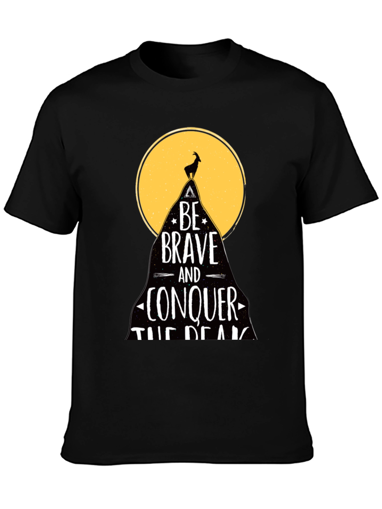 Be Brave T-Shirt - Mountain Goat Conquer Design