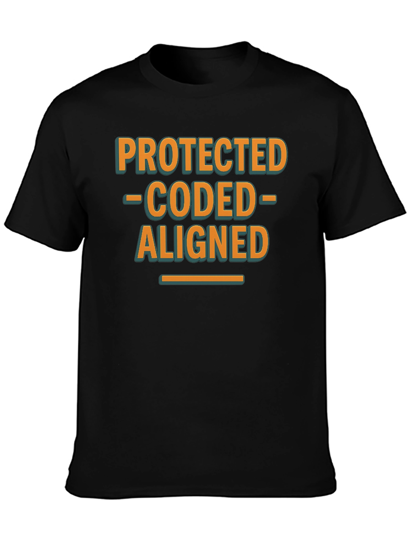 Protected Coded Aligned Graphic T-Shirt