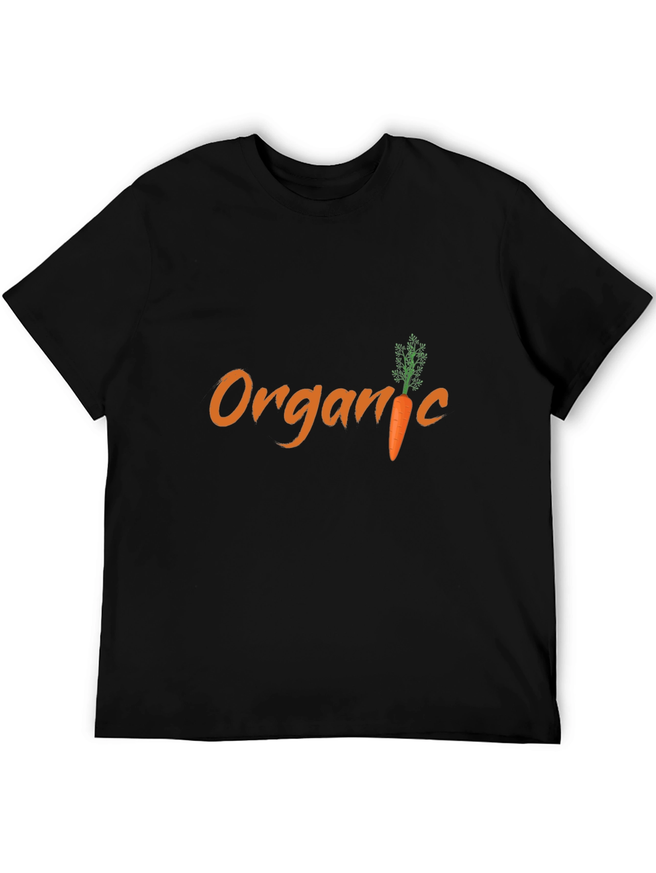Organic Carrot Graphic Tee - Unisex Black T-Shirt