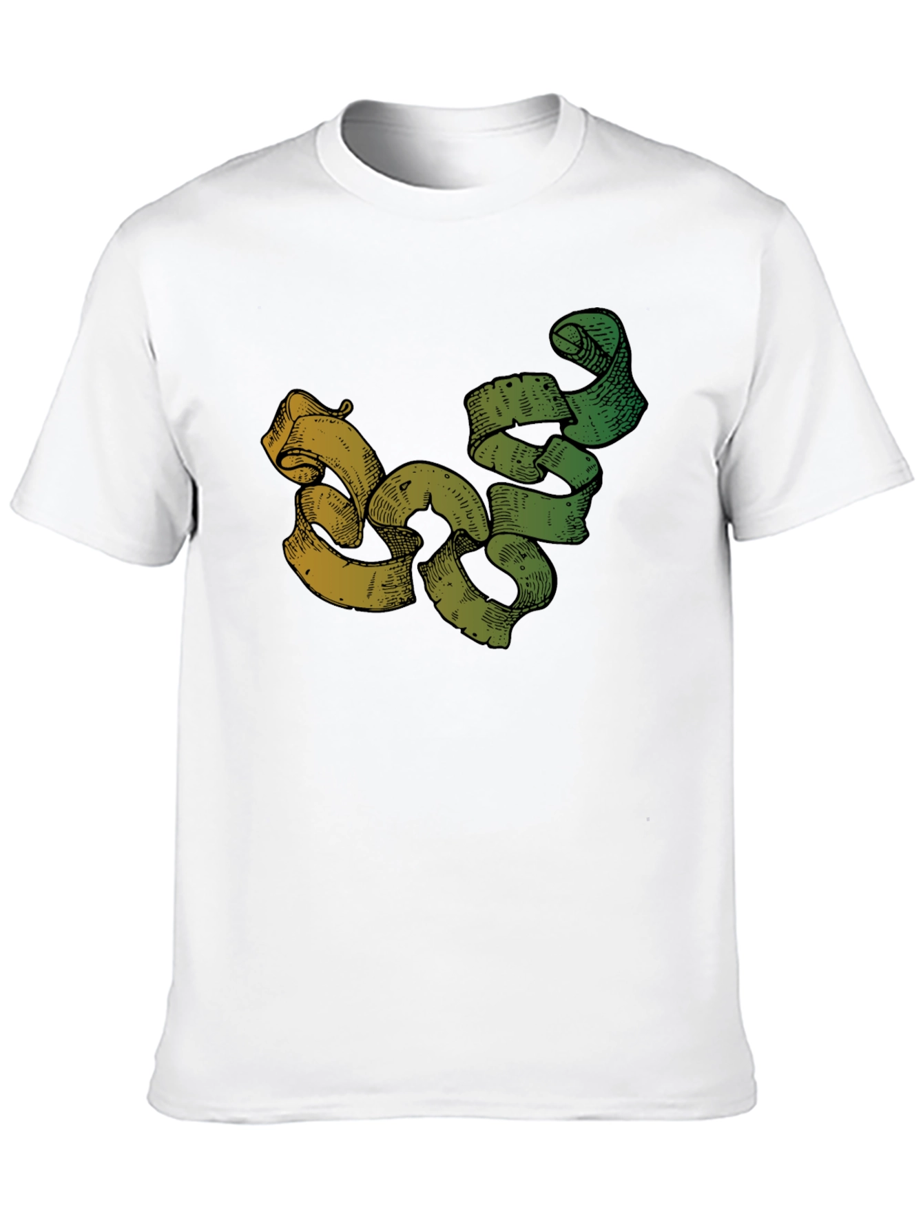 Modern Scroll Design Black T-Shirt