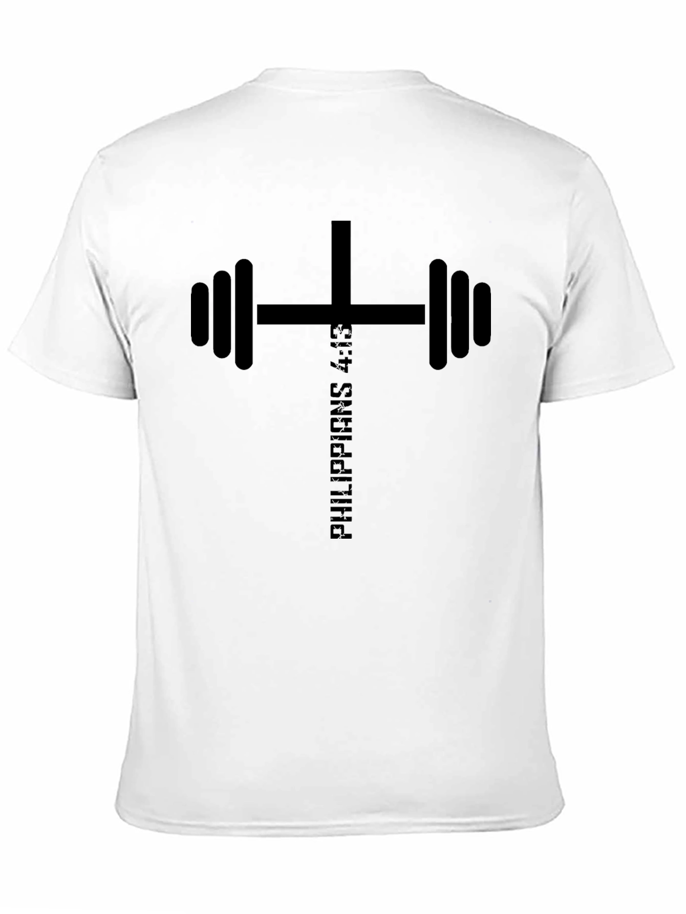 Philippians 4:13 Cross Barbell T-Shirt