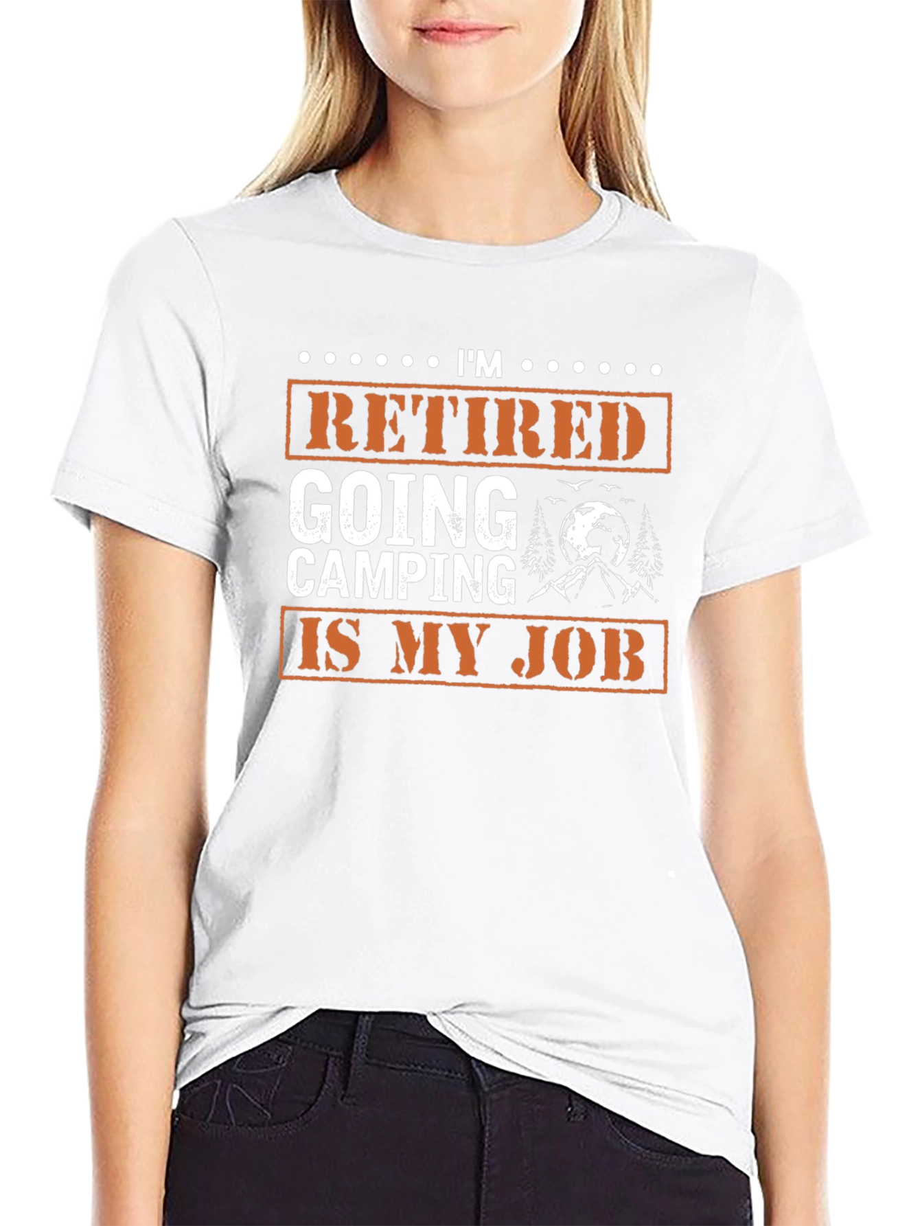 Retired Going Camping Is My Job Graphic Tee