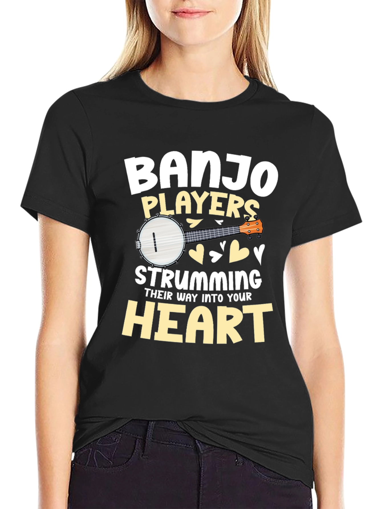 Banjo Players Strumming Heart T-Shirt