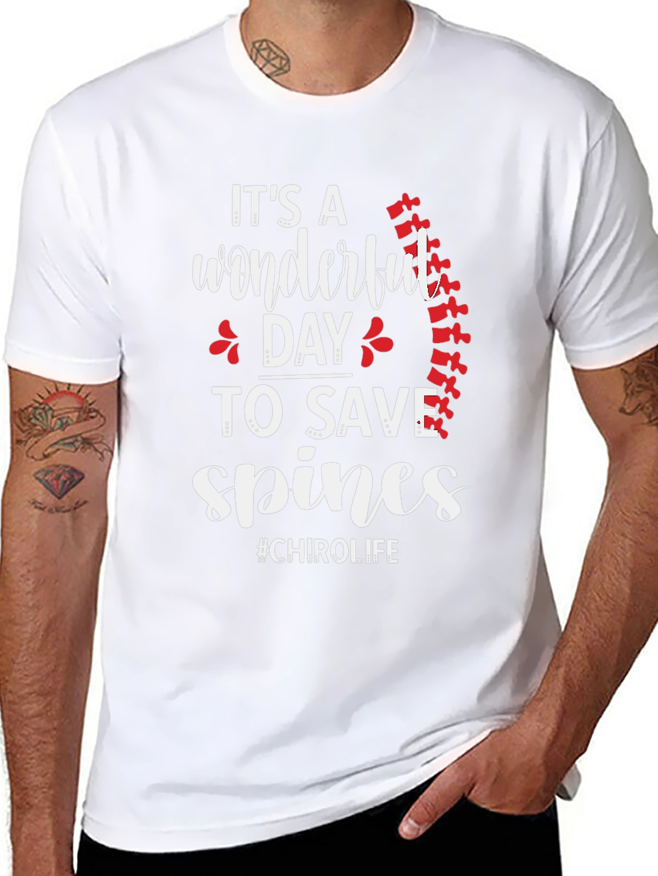 Chiropractor T-Shirt: Wonderful Day to Save Spines
