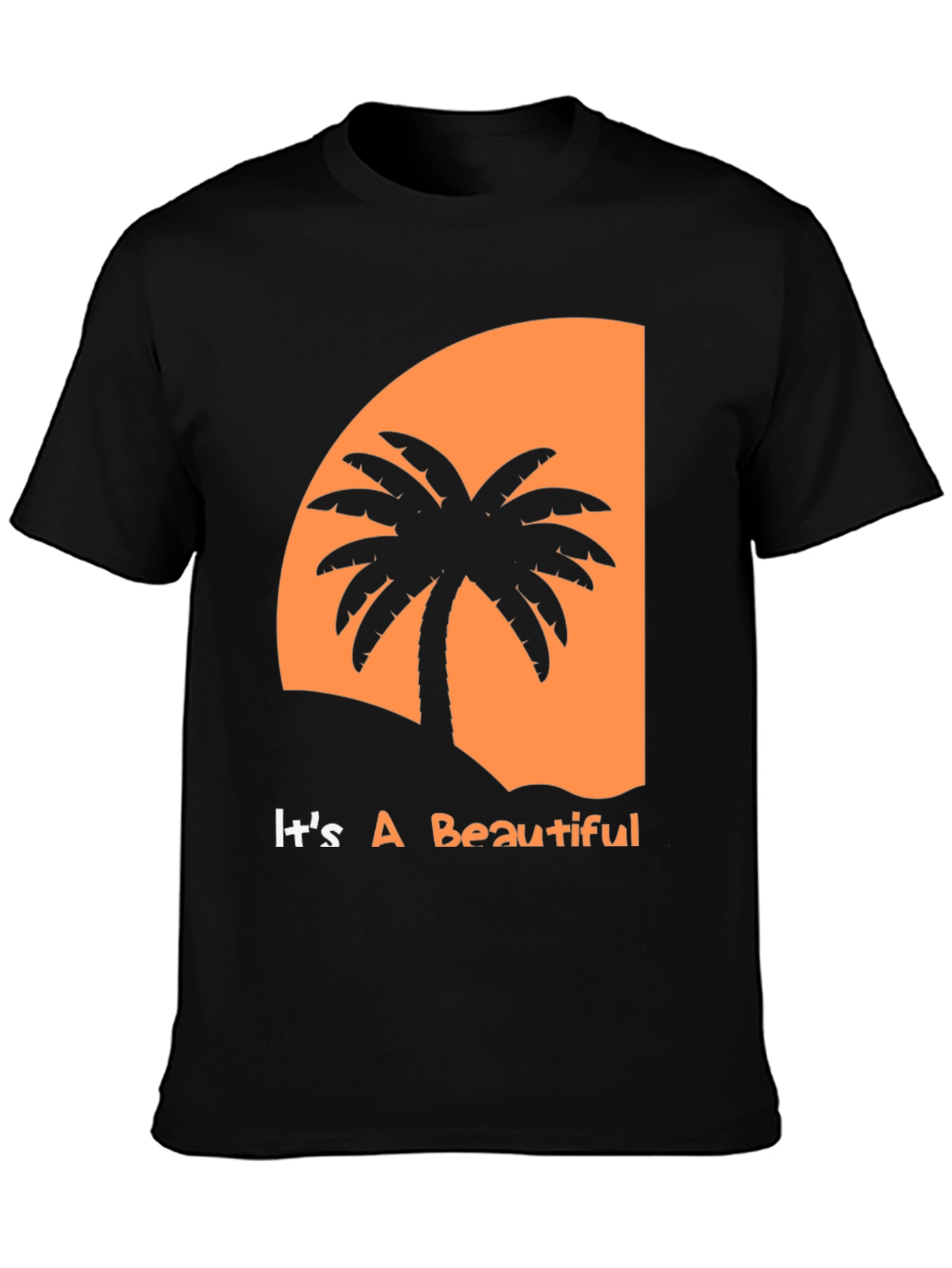 Tropical Sunset Palm Tree Graphic Tee