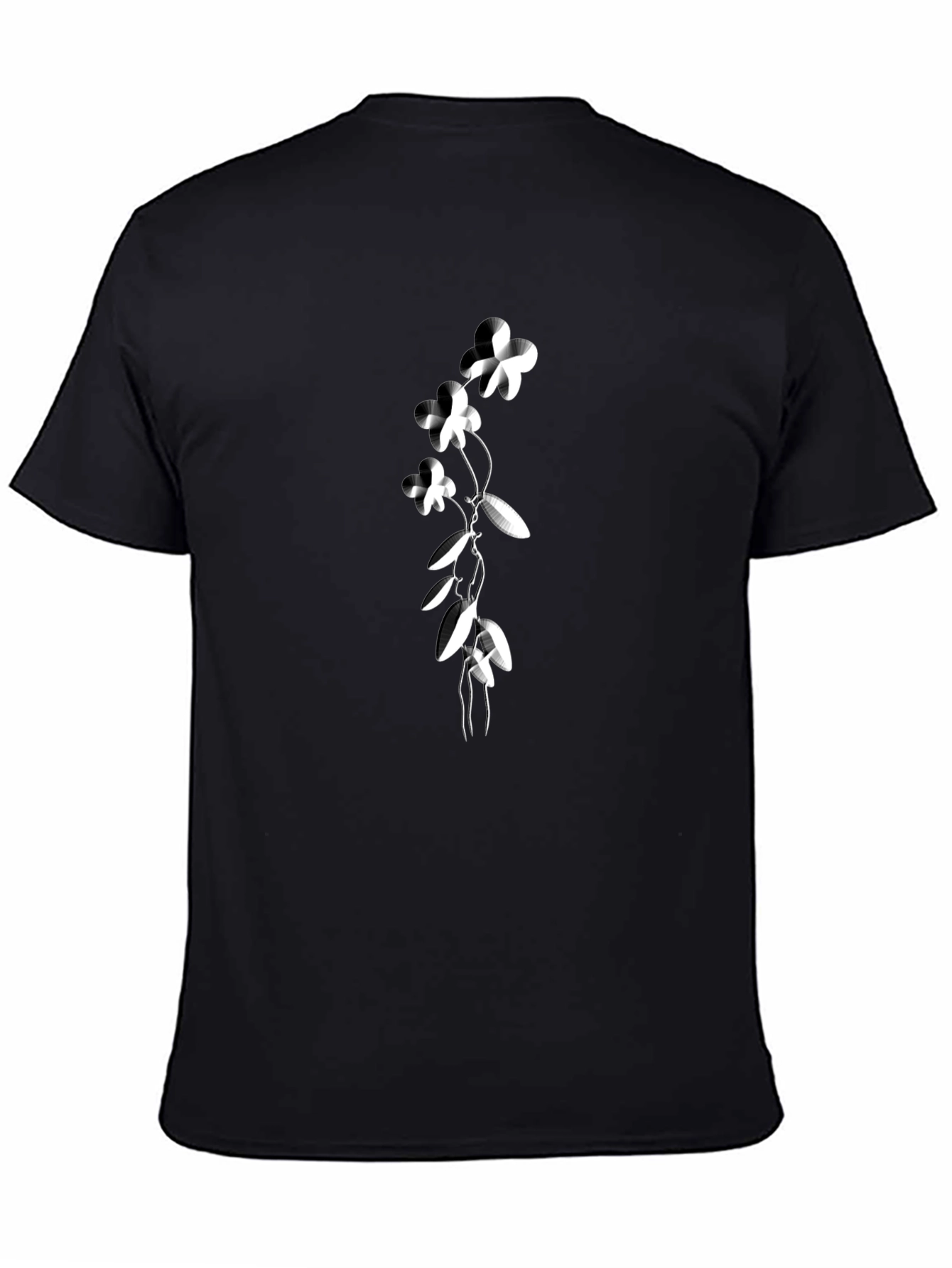 Floral Print Black T-Shirt: Modern Style