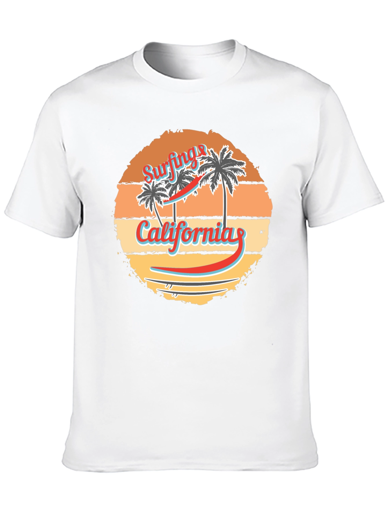 California Surfing Graphic Tee - Retro Design