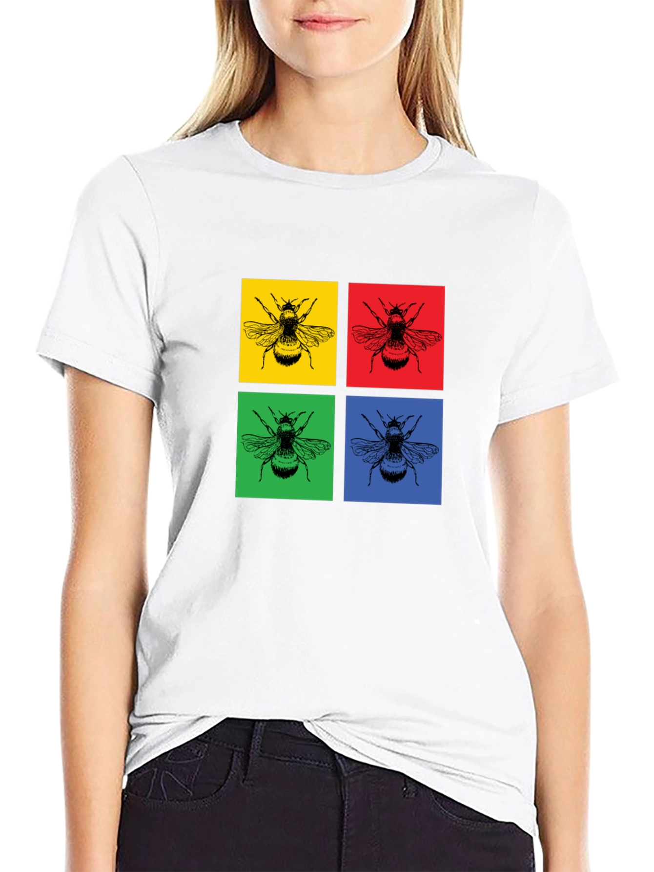 Pop Art Bee Graphic Tee - Bold & Stylish
