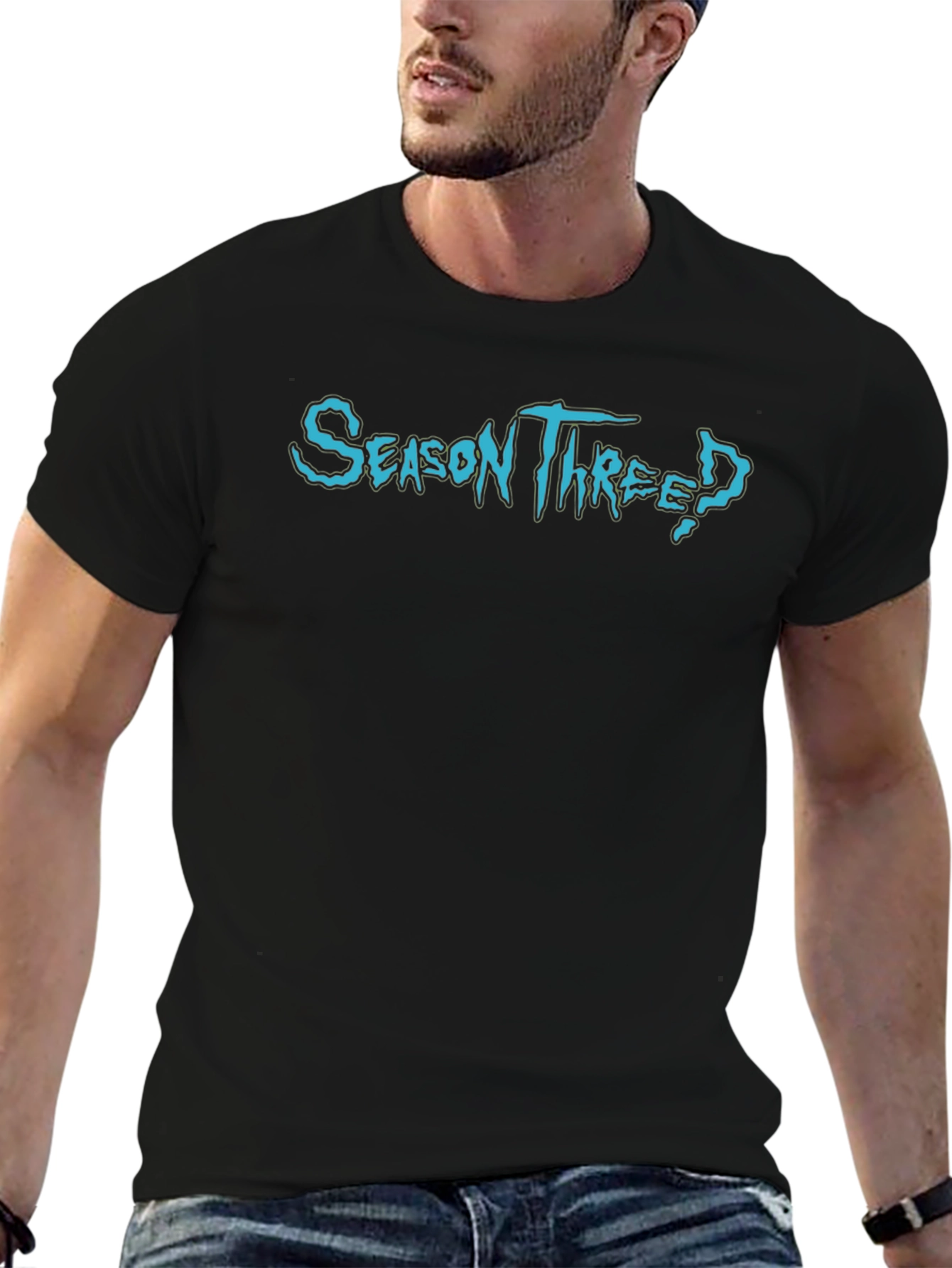 Season Three Mens Black Graphic T-Shirt