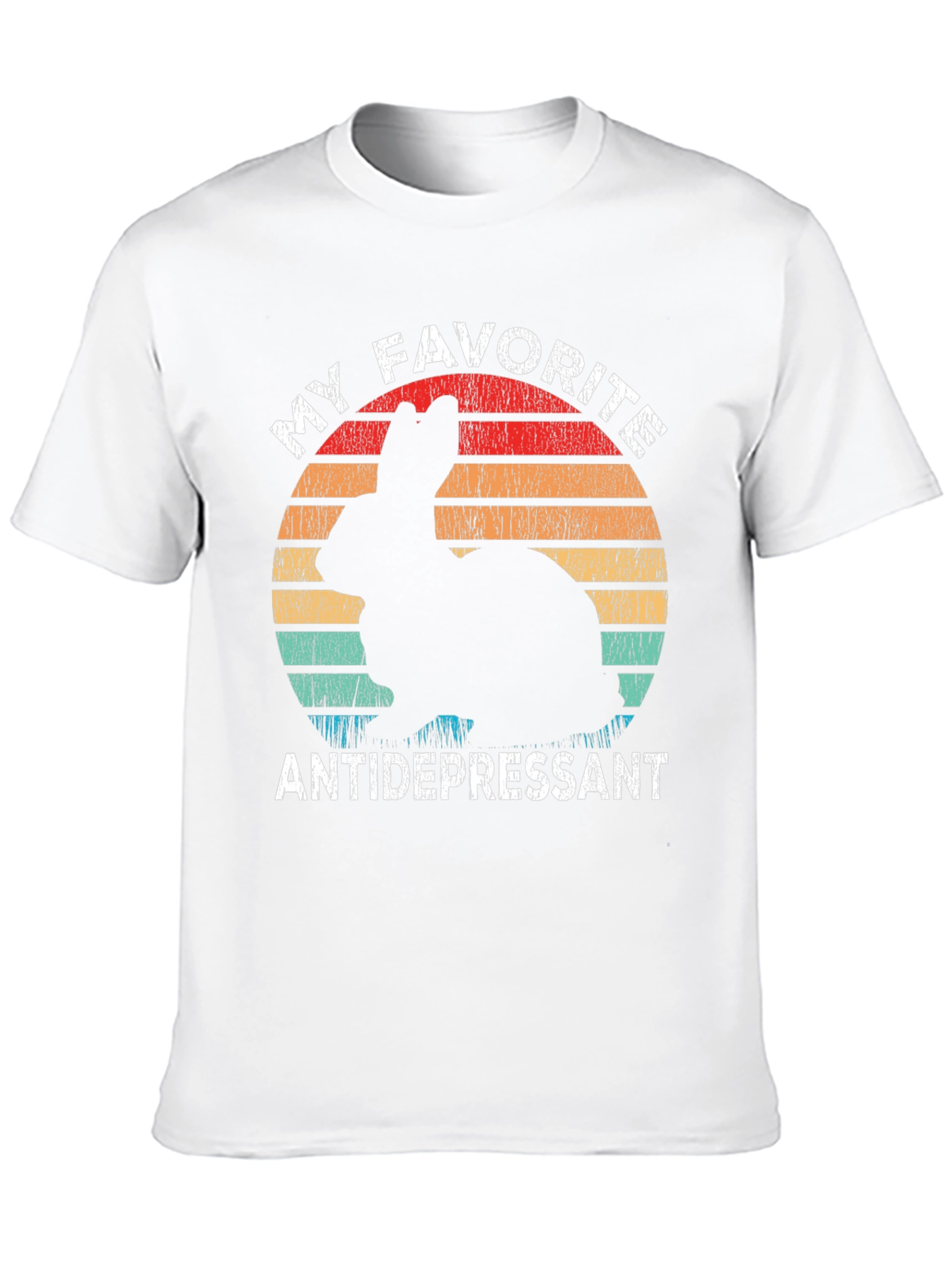 My Favorite Antidepressant Rabbit Graphic T-Shirt