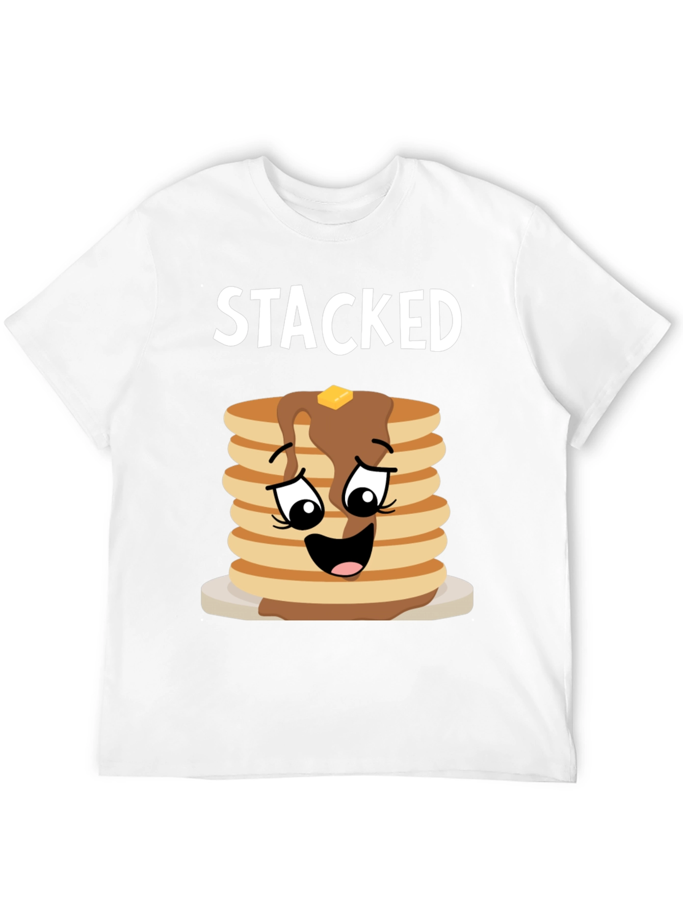 Stacked Pancakes Graphic Tee - Foodie T-Shirt